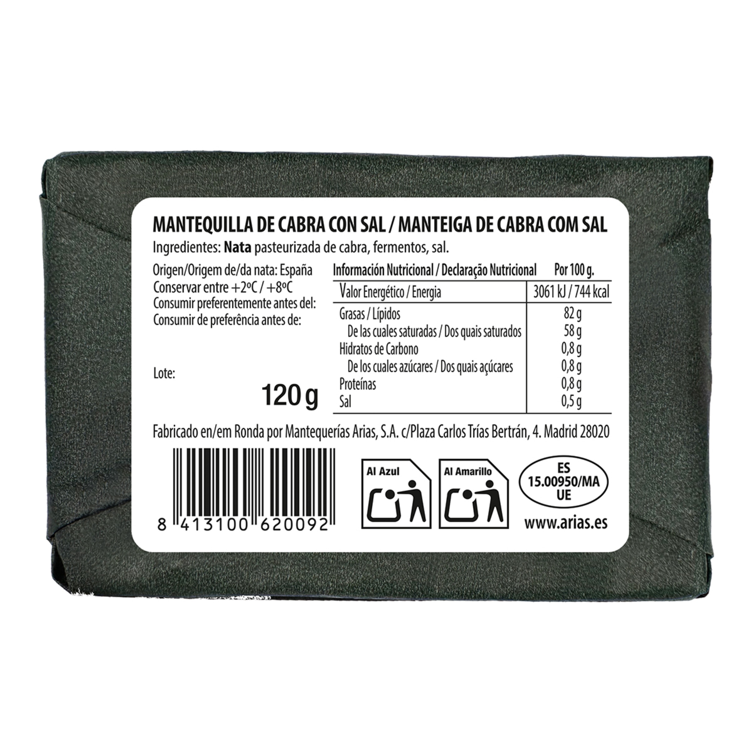 Mantequilla de cabra con sal Mantequera Rondeña 2