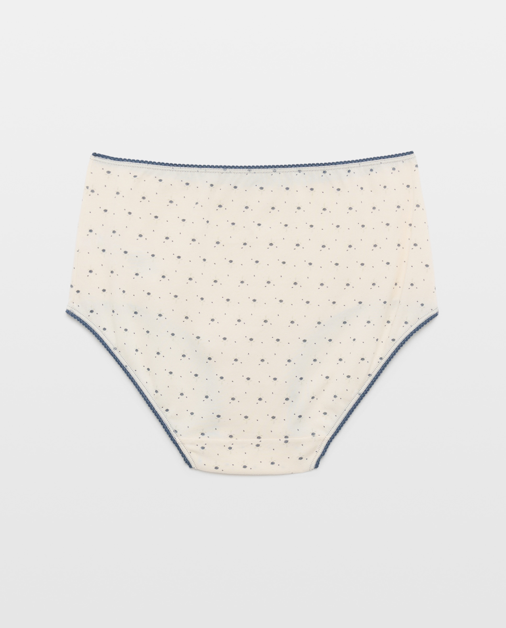 Pack 5 bragas altas de mujer algodón estampados 400 Azul-5