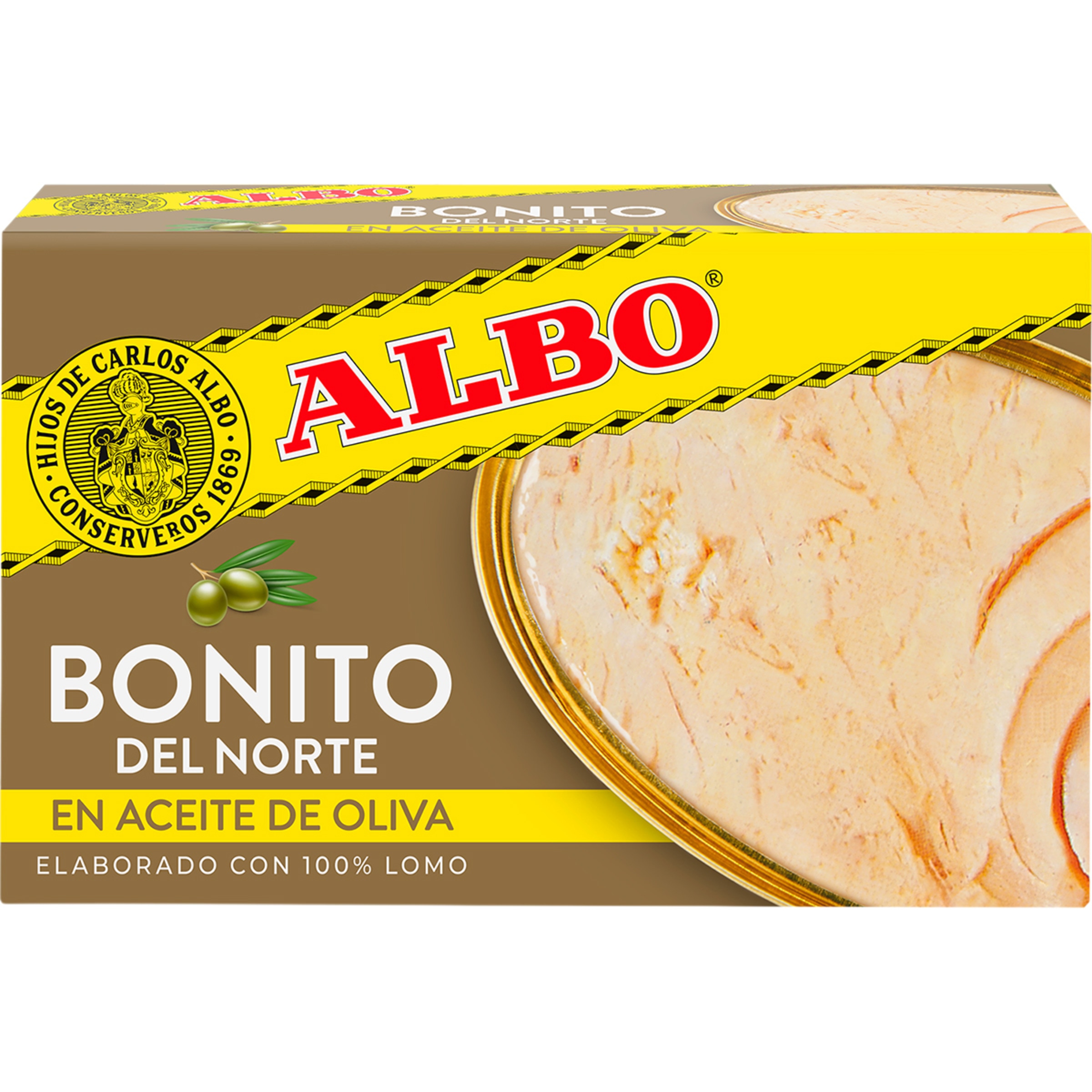 bonito del norte en aceite de oliva lata 82 g neto escurrido