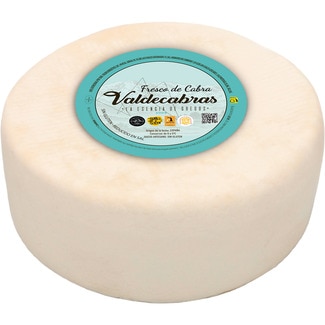 queso fresco de cabra bajo en  sal elaborado con leche pasteurizada peso aproximado pieza 2,5 kg - Valdecabras