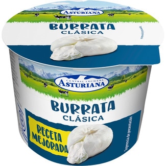 burrata clásica envase 125 g neto escurrido - Asturiana
