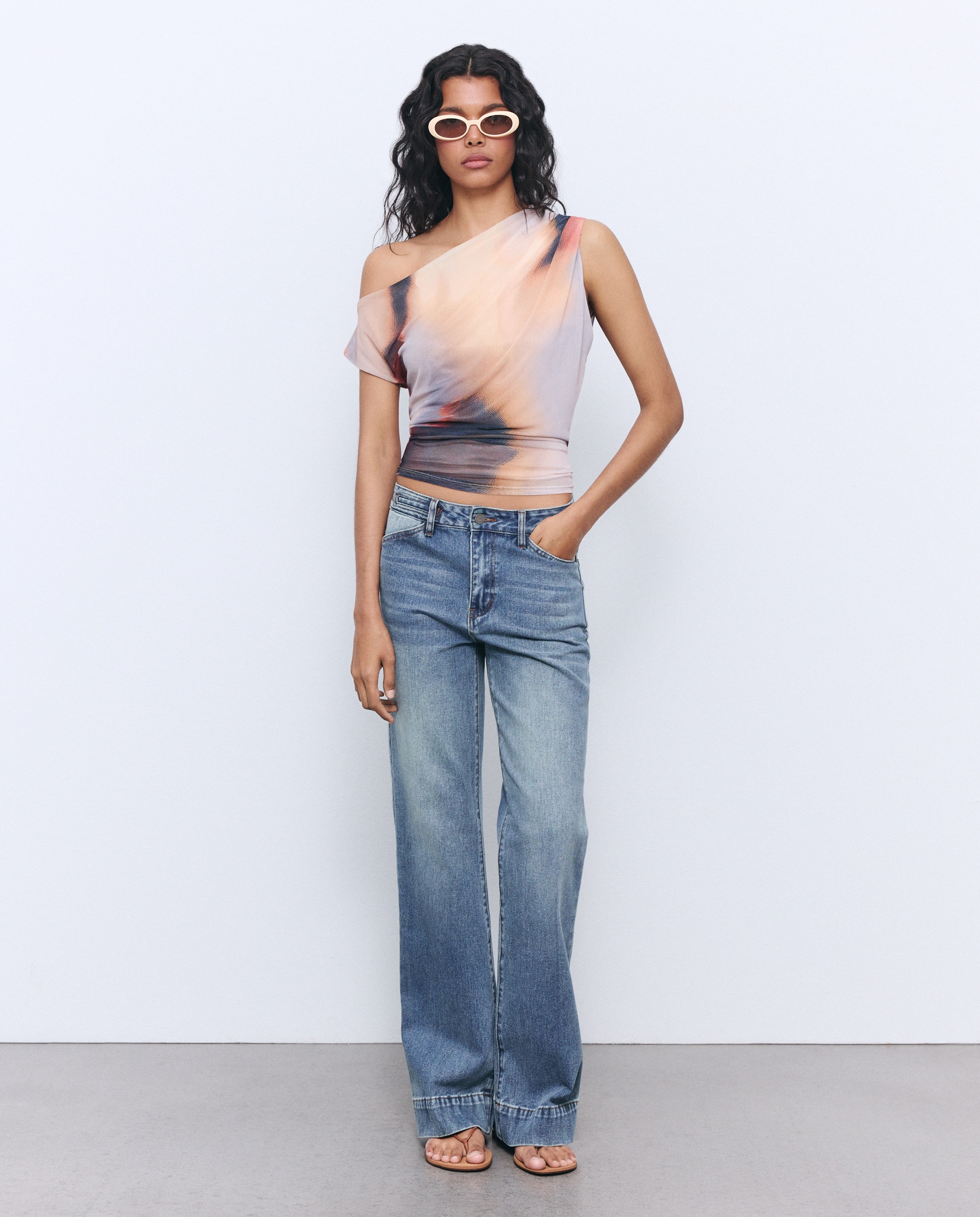 Imagen 0 de Camiseta sin mangas con efecto desteñido de mujer 150 Vainilla