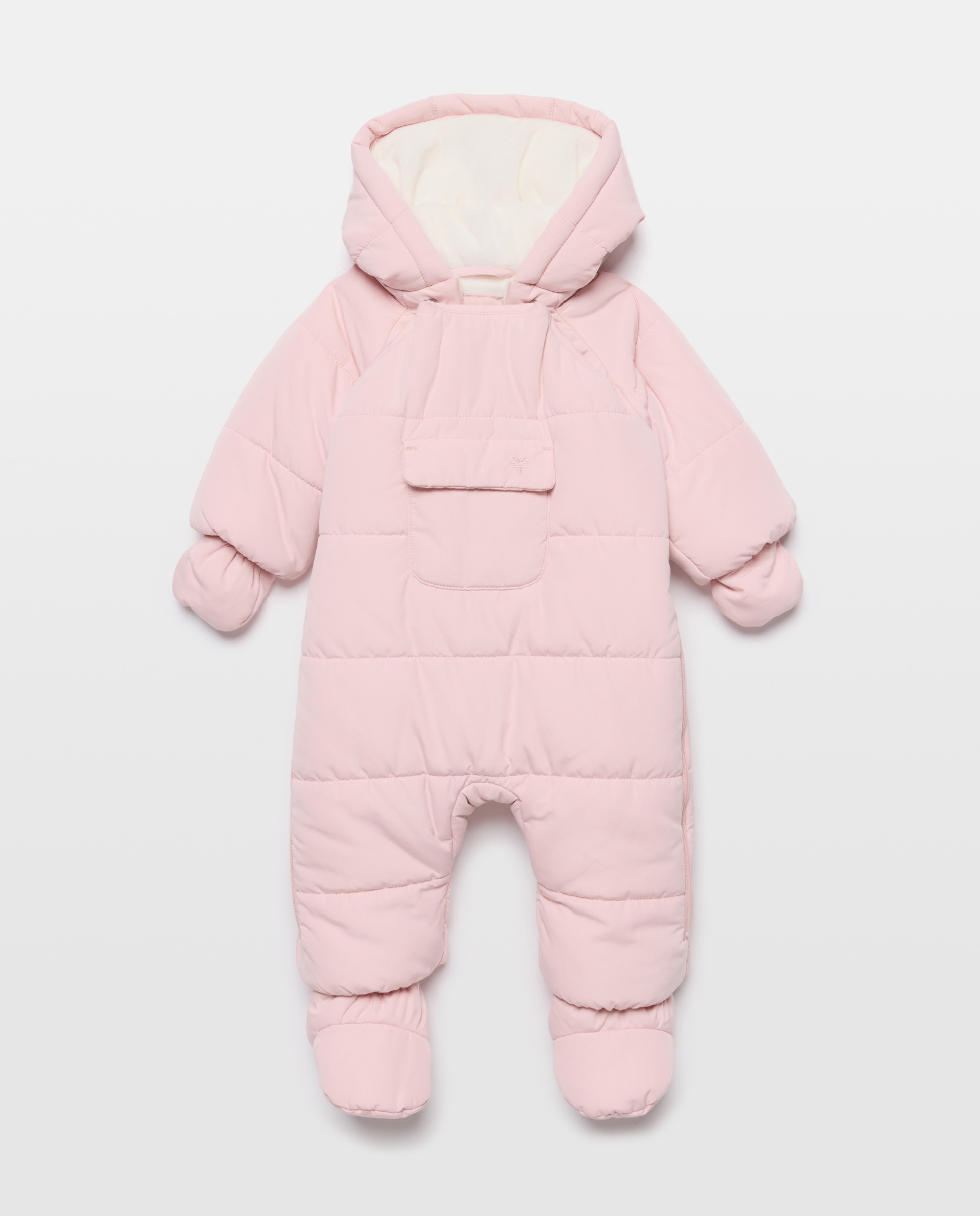 Buzo microfibra con pie + mano con snaps y bolsillo frontal de bebé - Coconut El Corte Inglés - 200 Rosa 200 Rosa-1