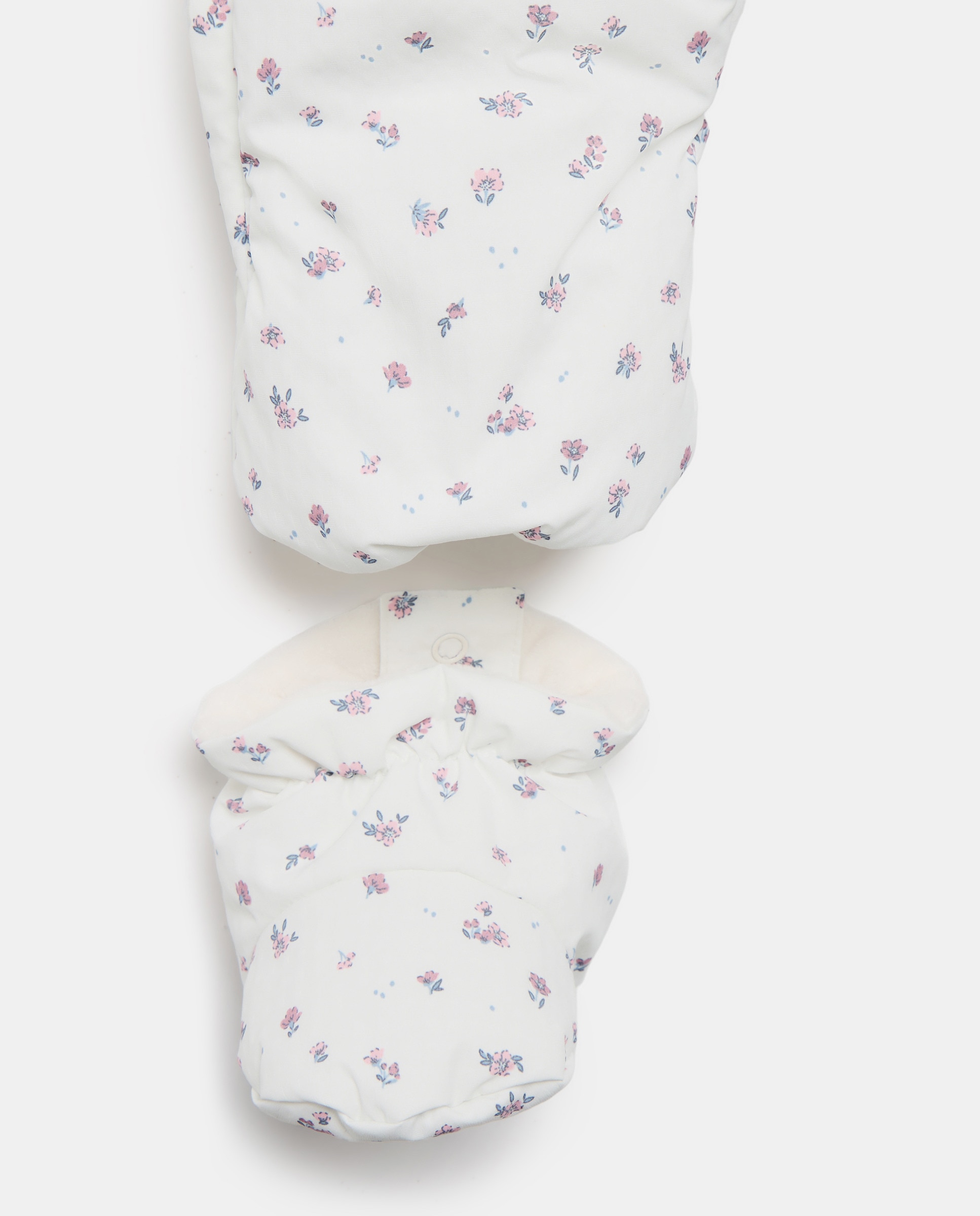 Buzo nylon pie + mano jacquard all over print flores con botones de bebé - Coconut El Corte Inglés - Blanco Blanco-5
