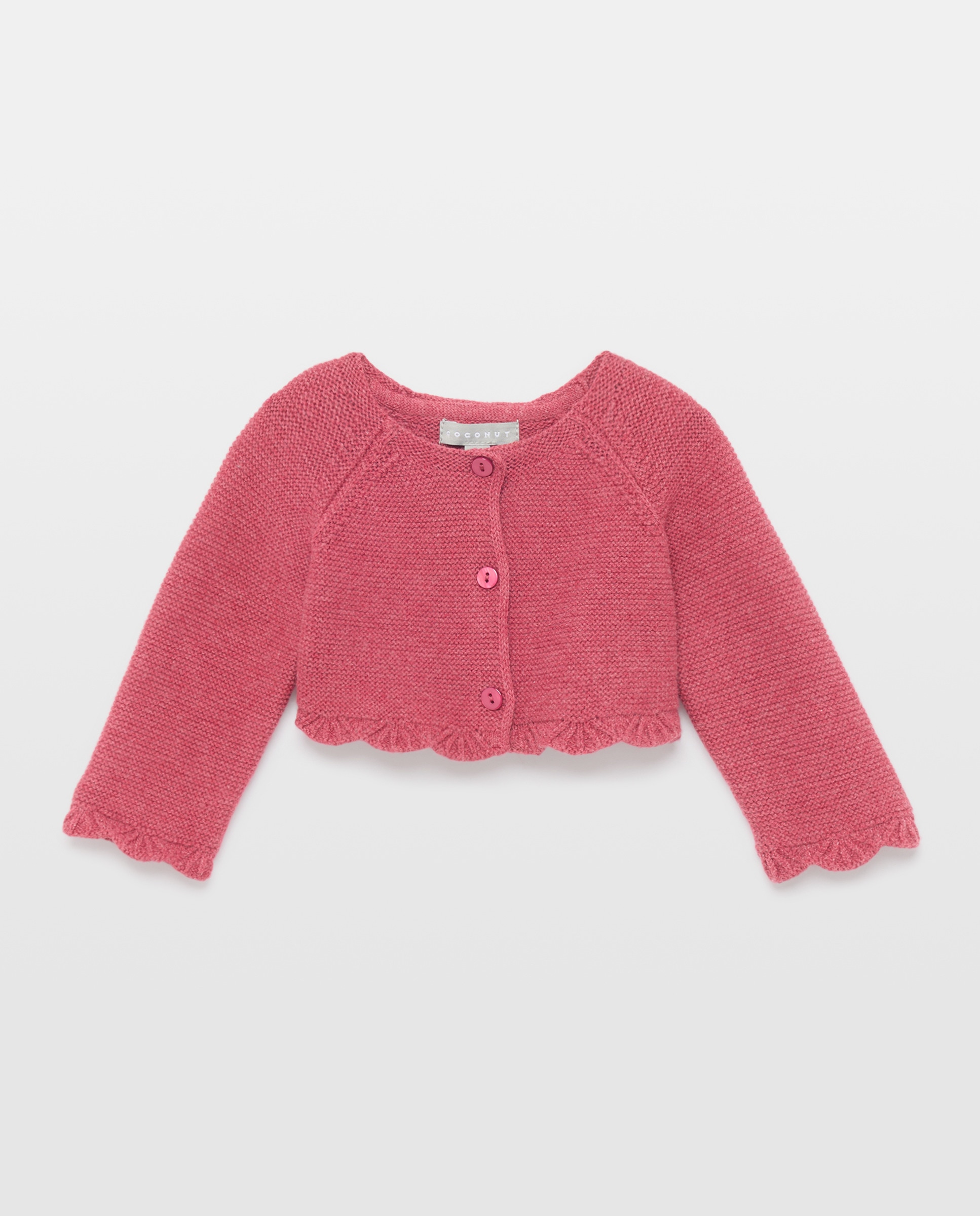 Chaqueta corta básica con manga ranglan de bebé - Coconut El Corte Inglés - Burdeos Burdeos-1