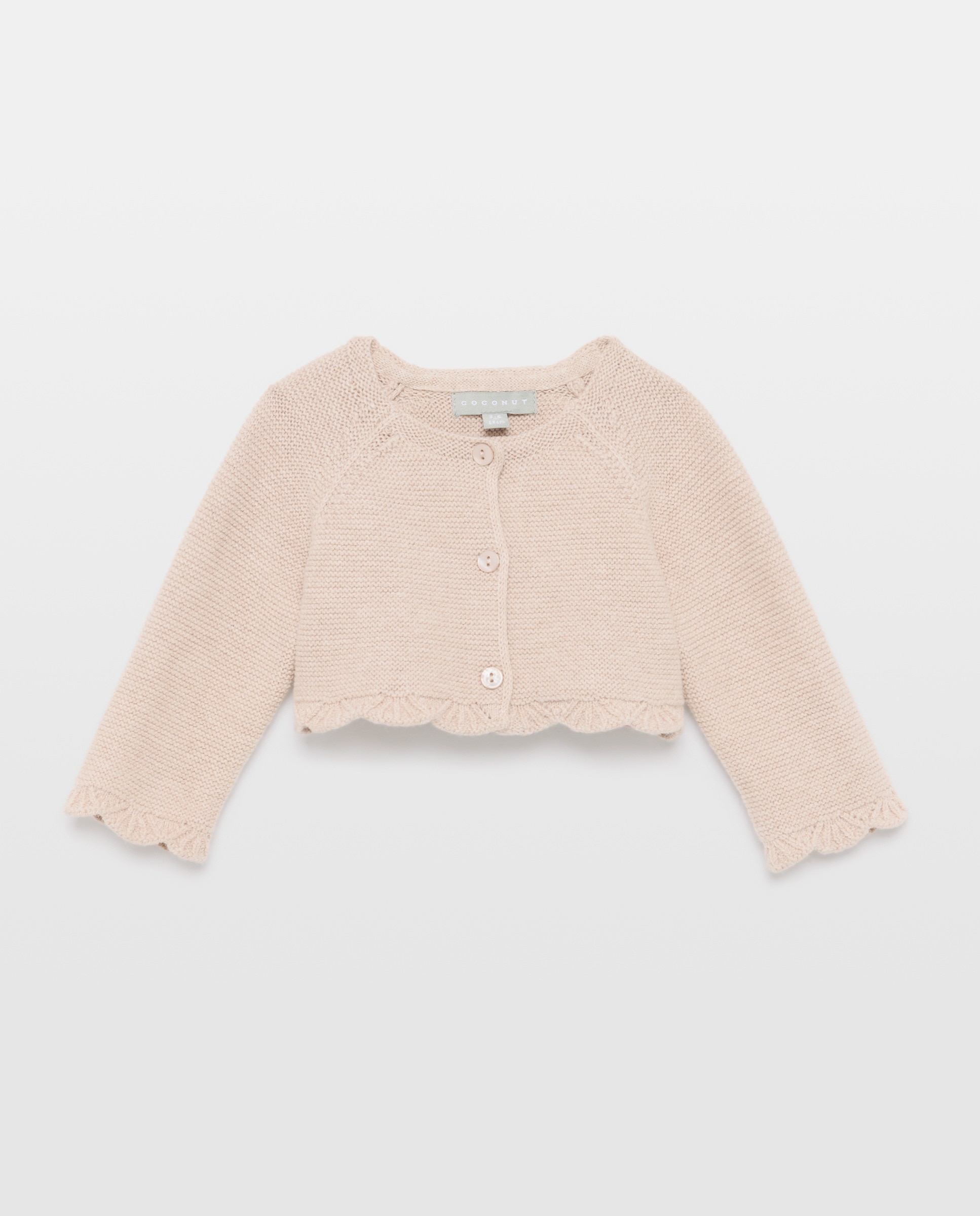 Chaqueta corta básica con manga ranglan de bebé - Coconut El Corte Inglés - Visón claro Visón claro-1