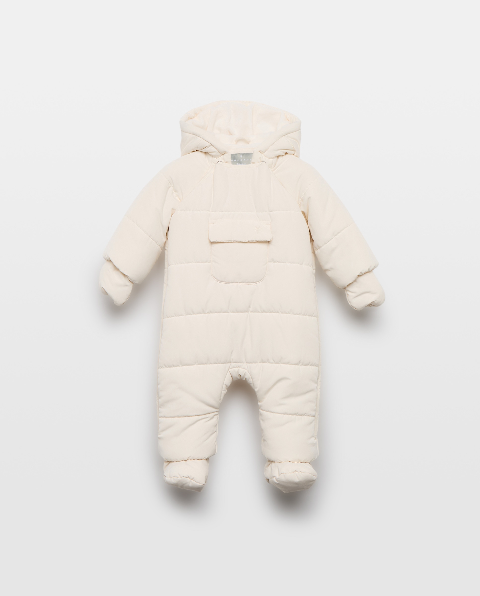 Imagem 0 de Babygrow de Bebé de Microfibra com Pés + Mãos com Botões de Pressão e Bolso à Frente