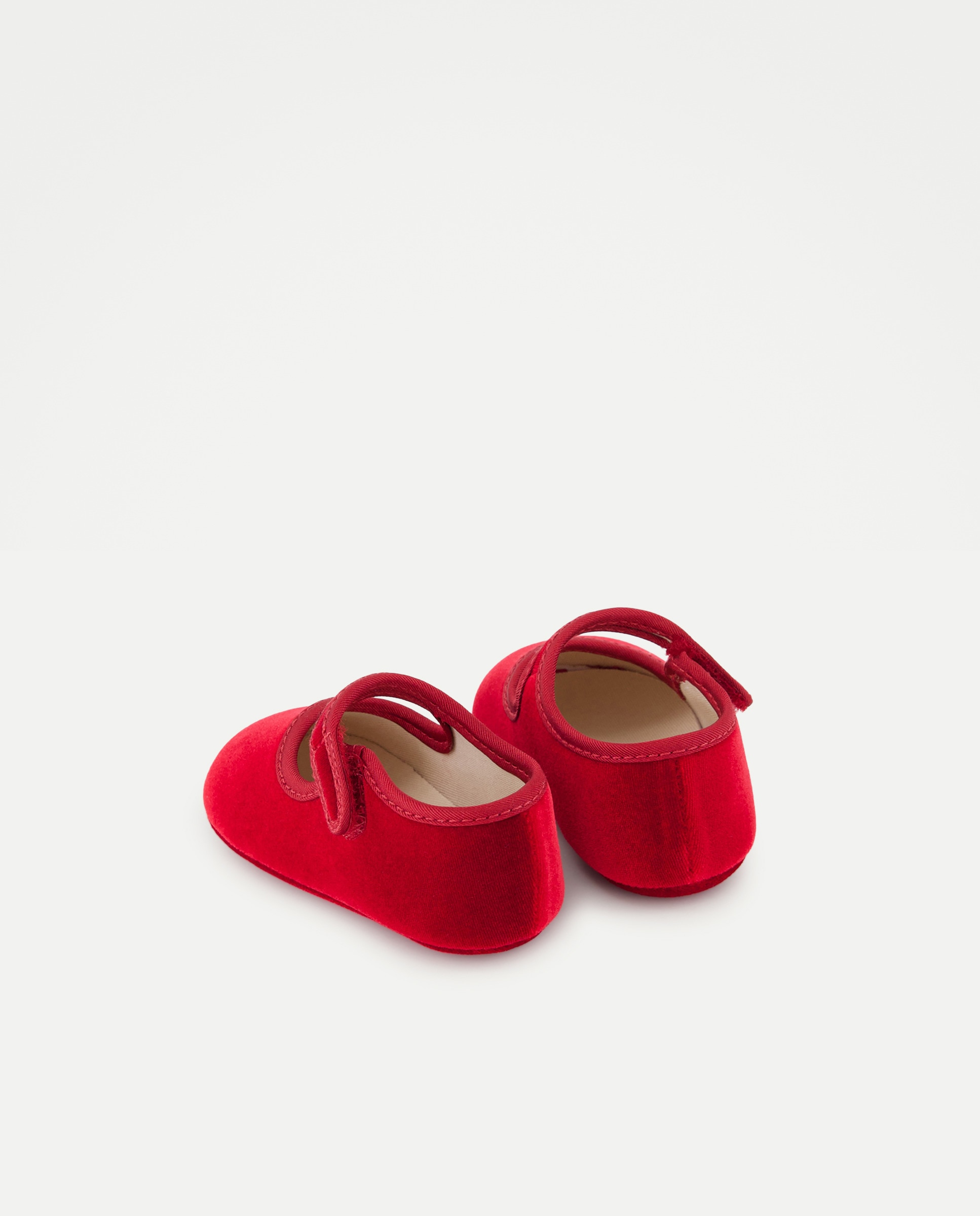 Sapatos de Presilha de Veludo de Bebé Coconut El Corte Inglés 600 Vermelho-3