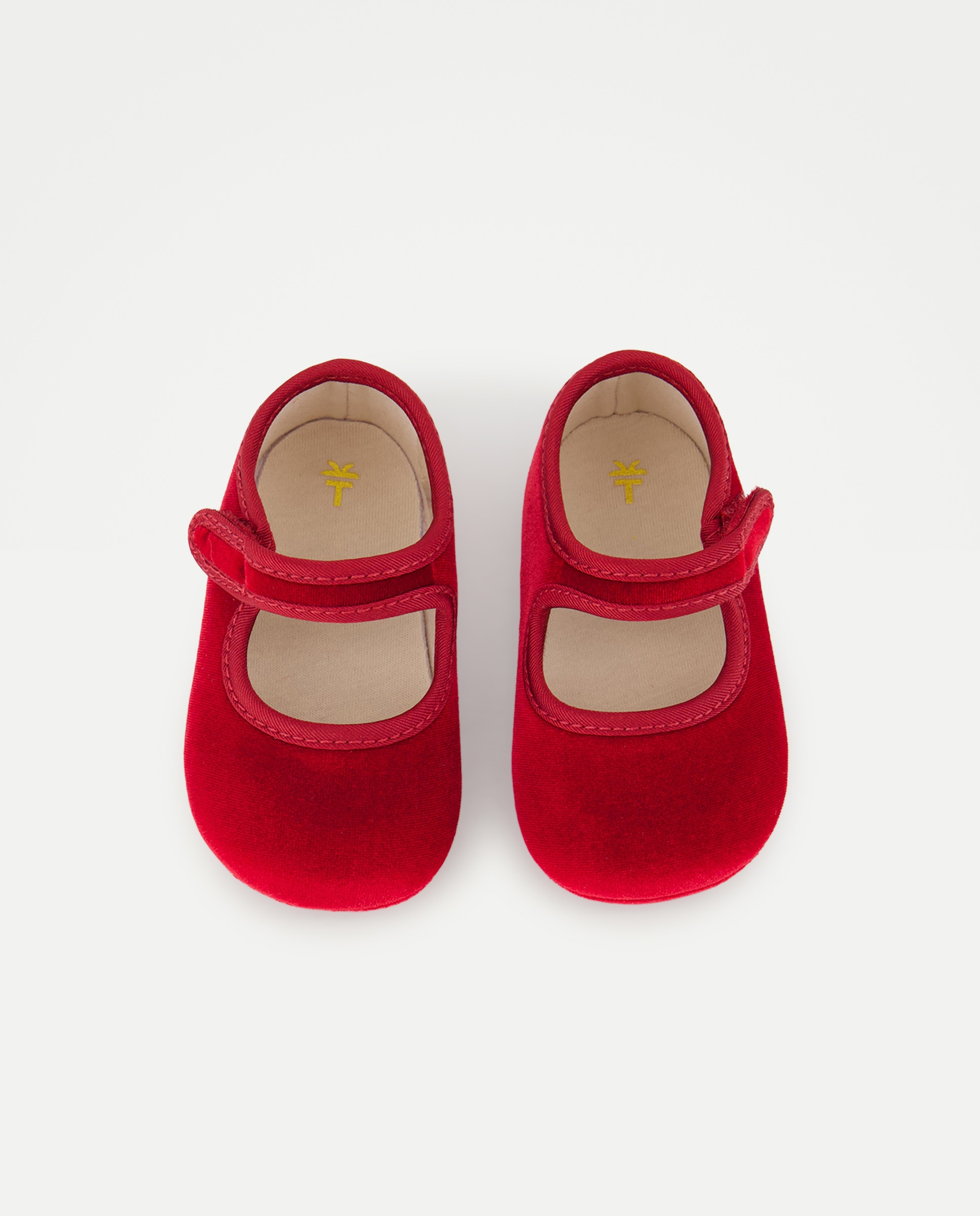 Sapatos de Presilha de Veludo de Bebé Coconut El Corte Inglés 600 Vermelho-4