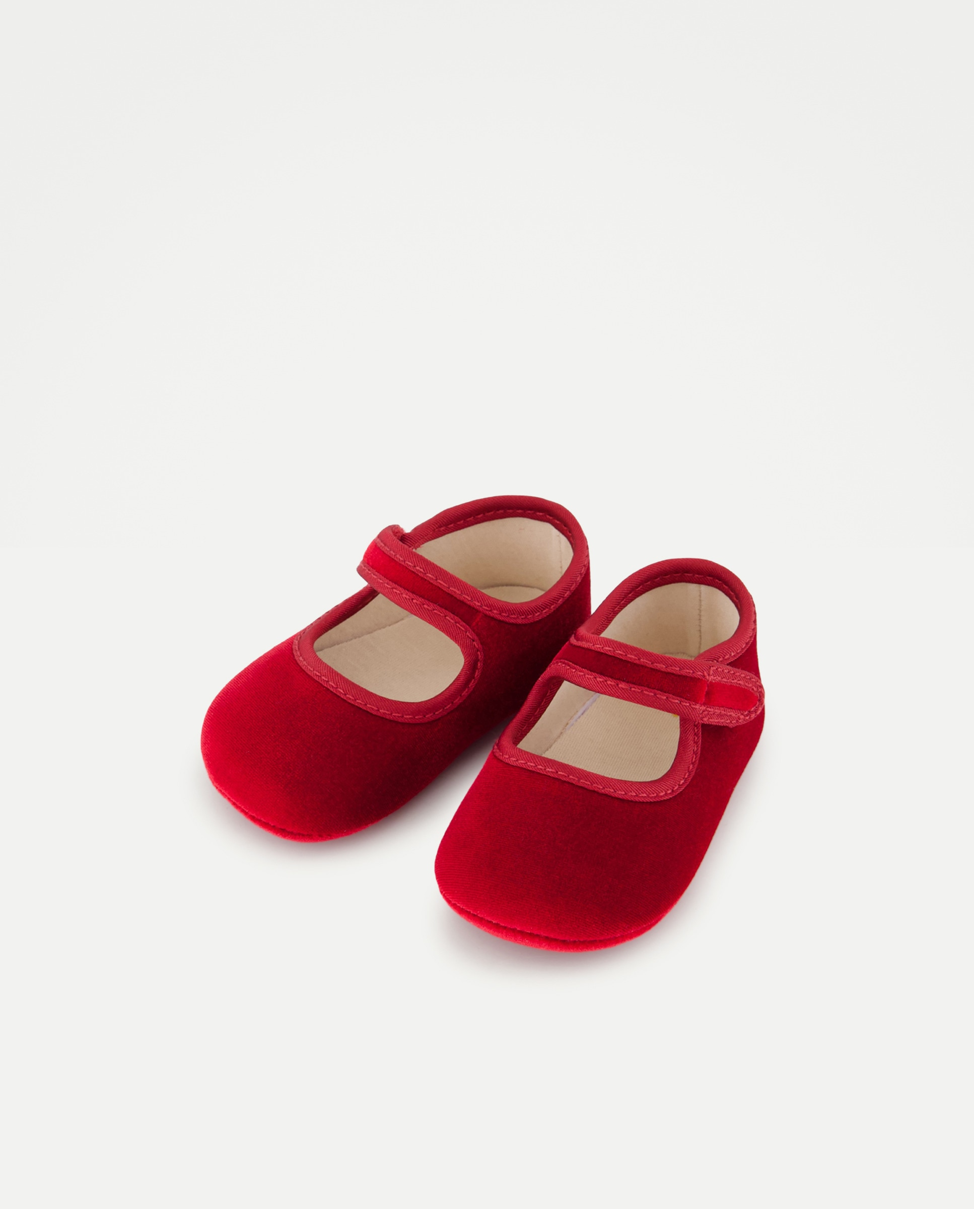 Sapatos de Presilha de Veludo de Bebé Coconut El Corte Inglés 600 Vermelho-2