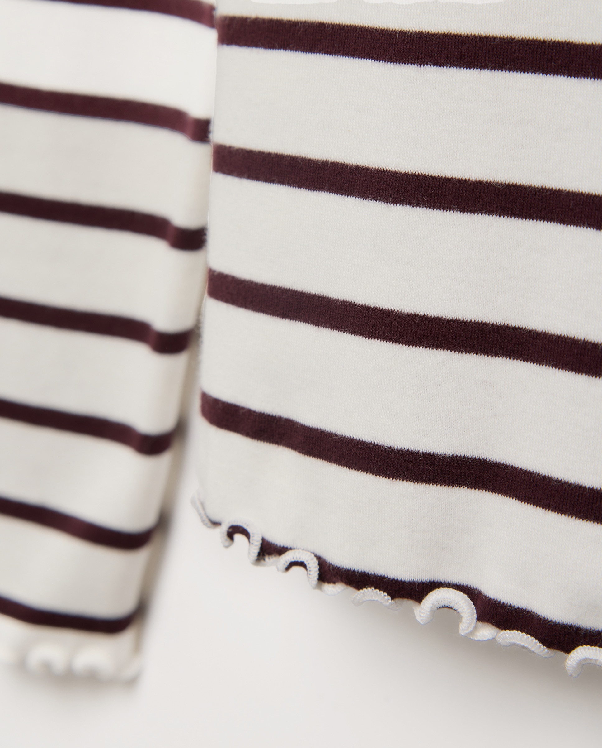 Camisola de mulher com manga comprida Branco-2