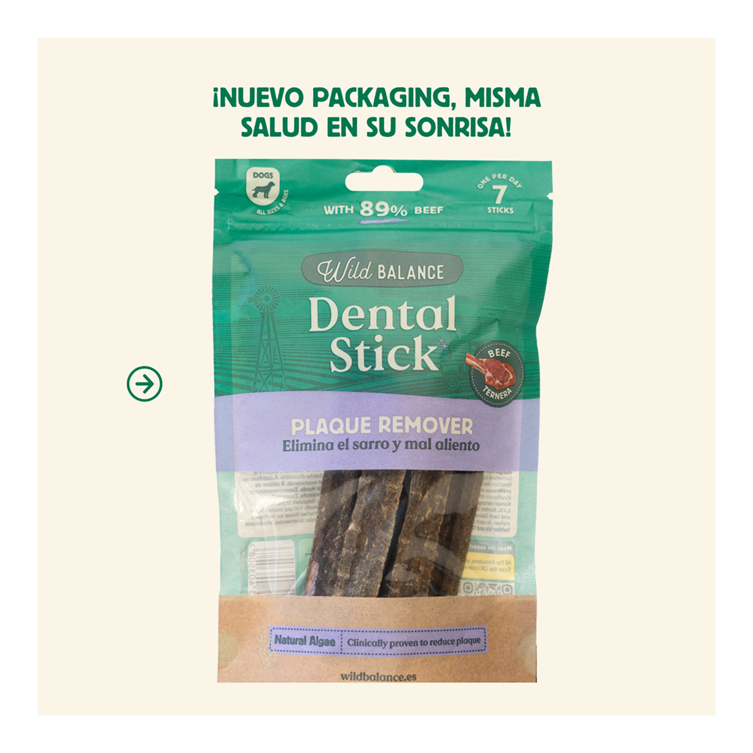 Snack para perros Wild Balance ternera 112 g 2