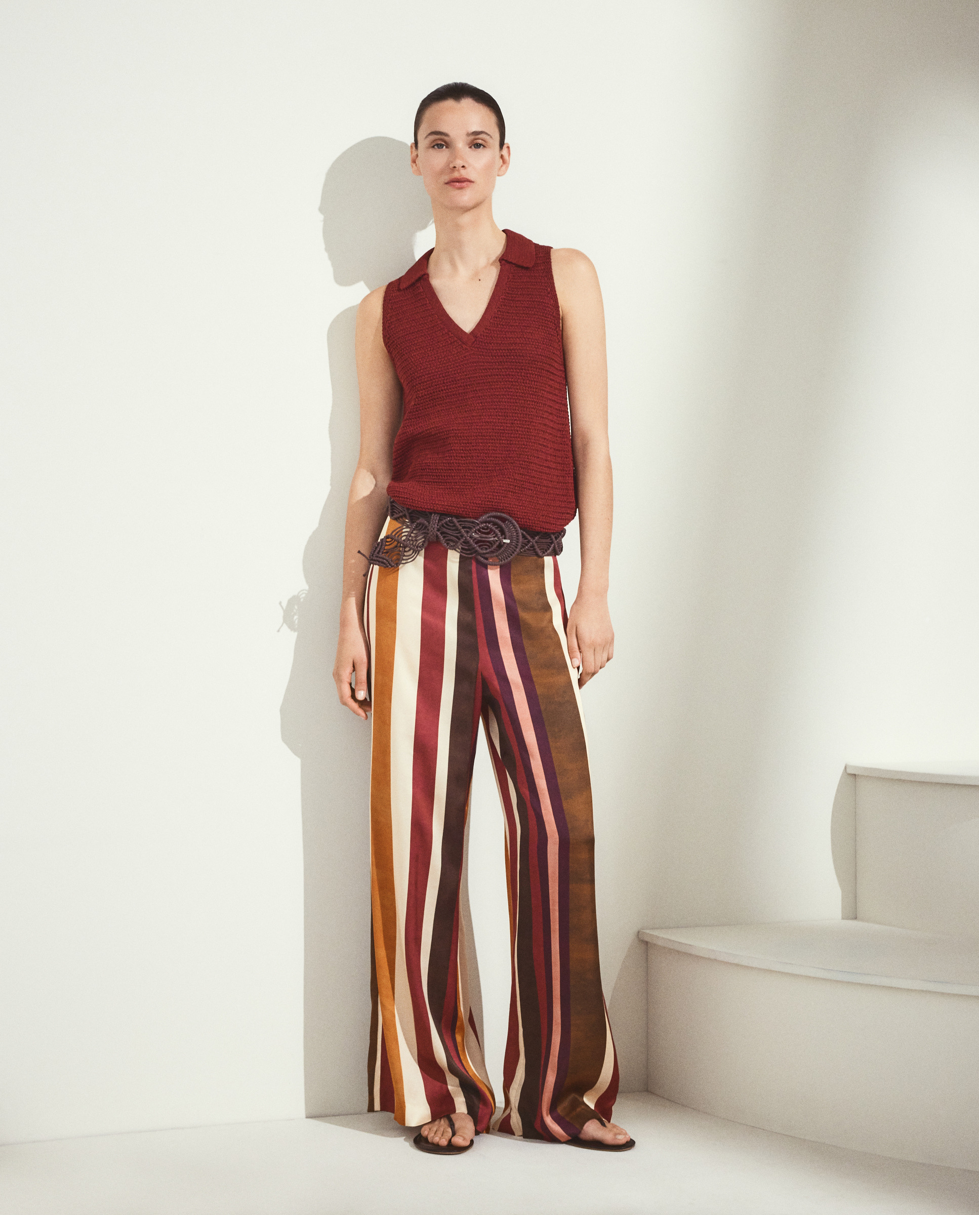 Imagem 0 de Calças às riscas - Multicolor