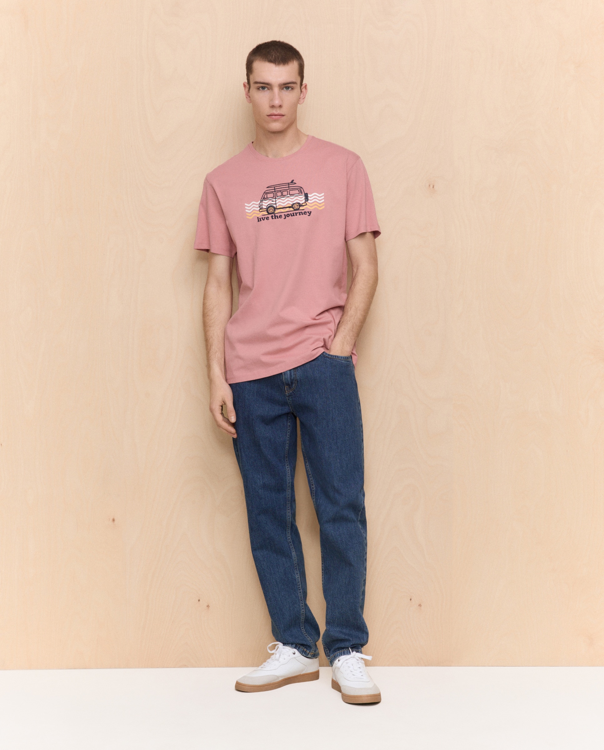 T-shirt com manga curta 200 Rosa-2