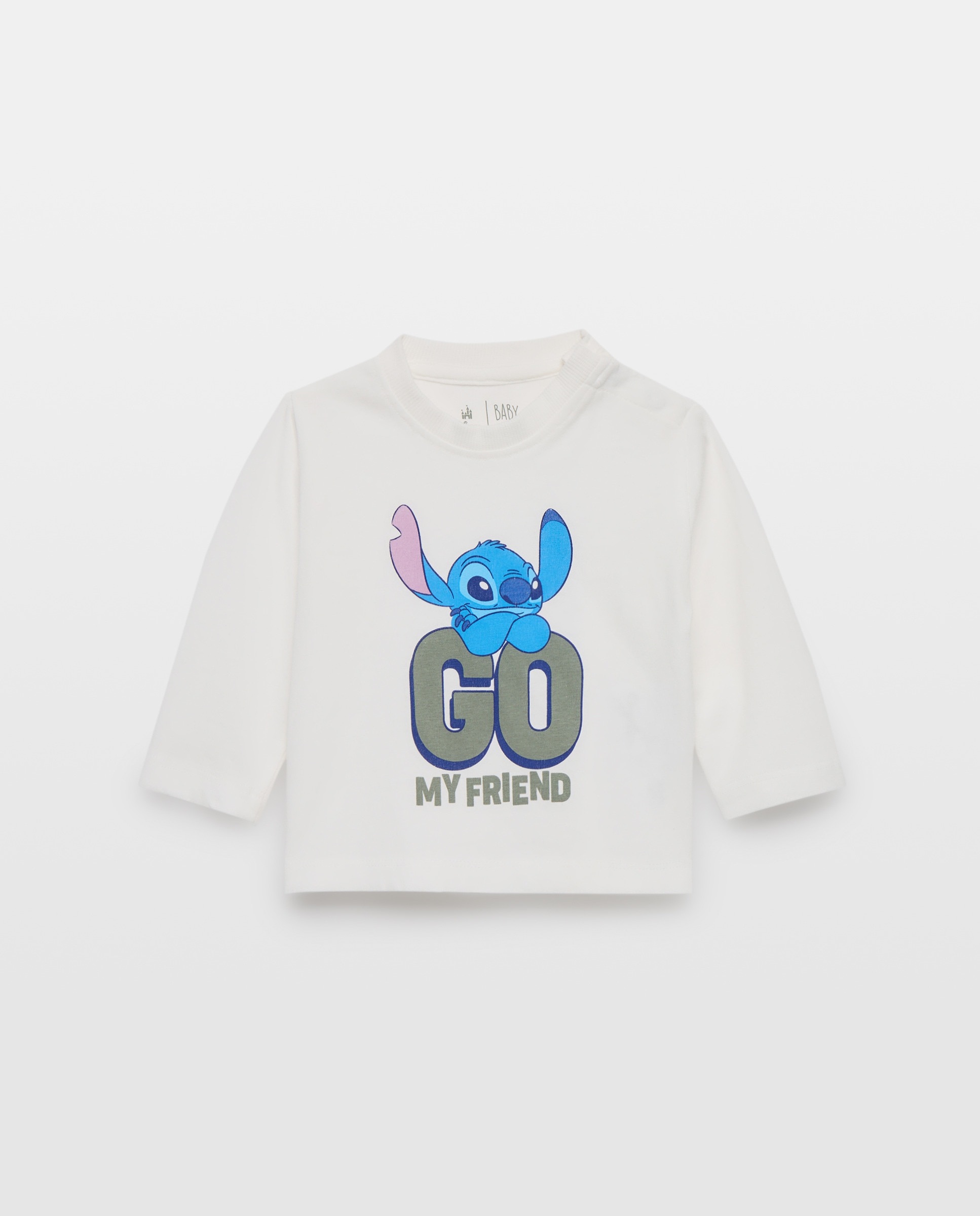 Conjunto de 3 Peças de Bebé com Calças e Fantasia Stitch Cinzento-claro-4