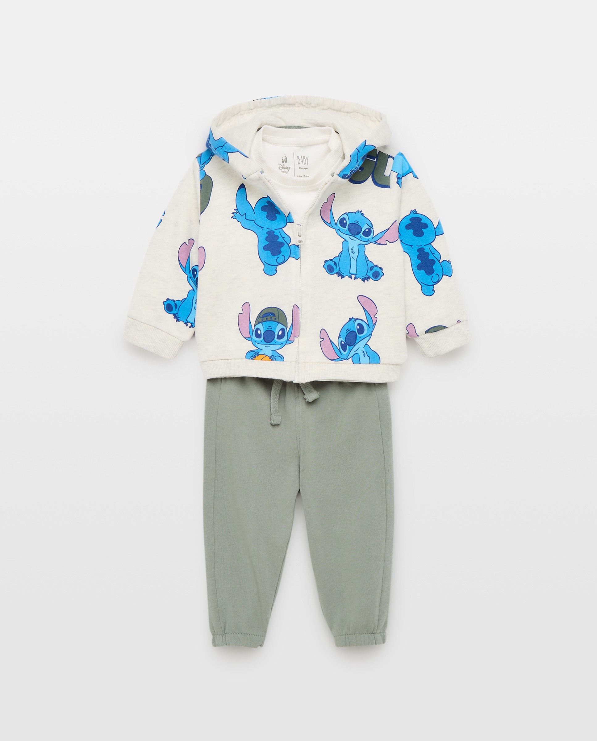 Imagem 0 de Conjunto de 3 Peças de Bebé com Calças e Fantasia Stitch