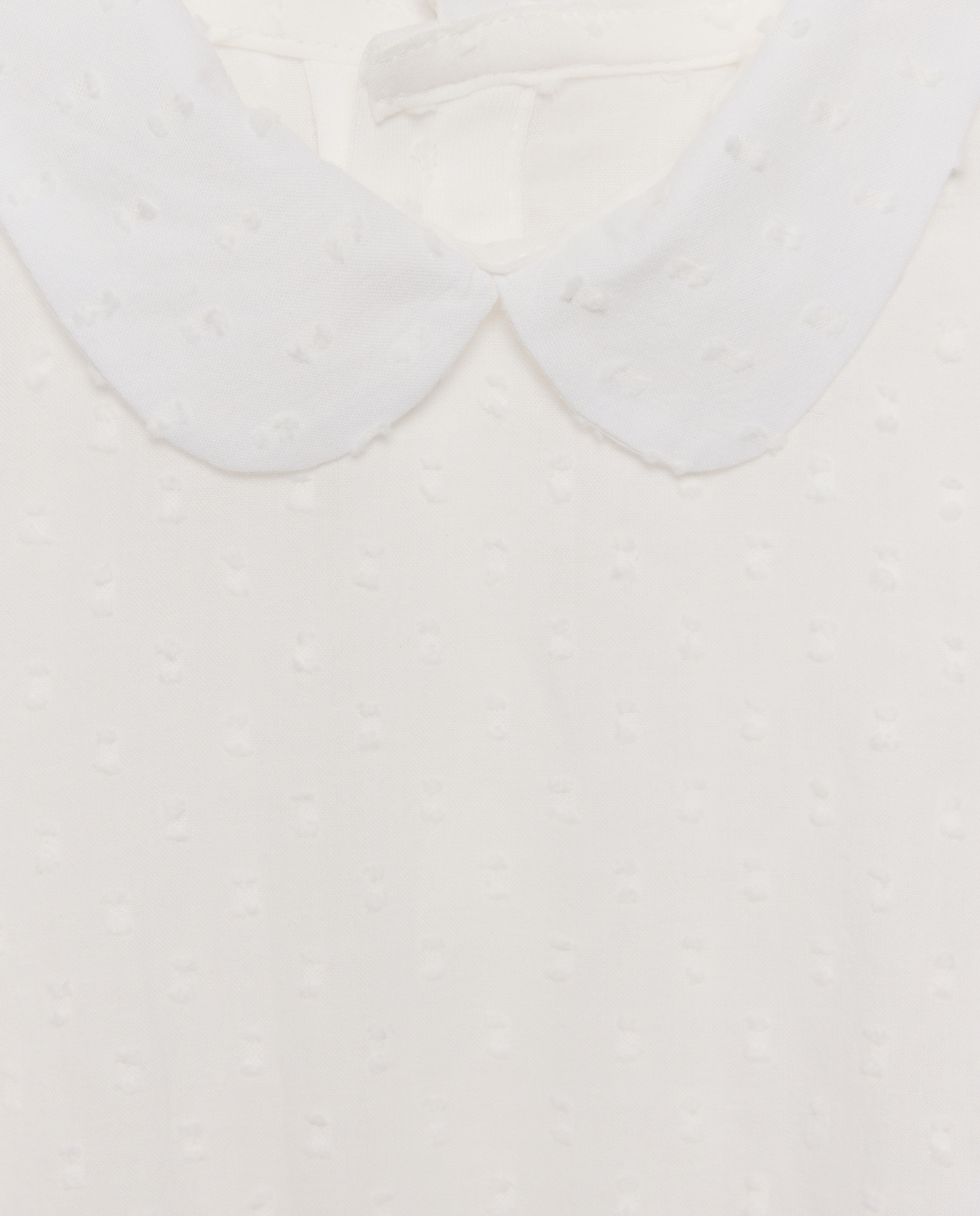 Body de Bebé em Plumetti Liso com Manga Comprida Baby El Corte Inglés Branco-marfim-3