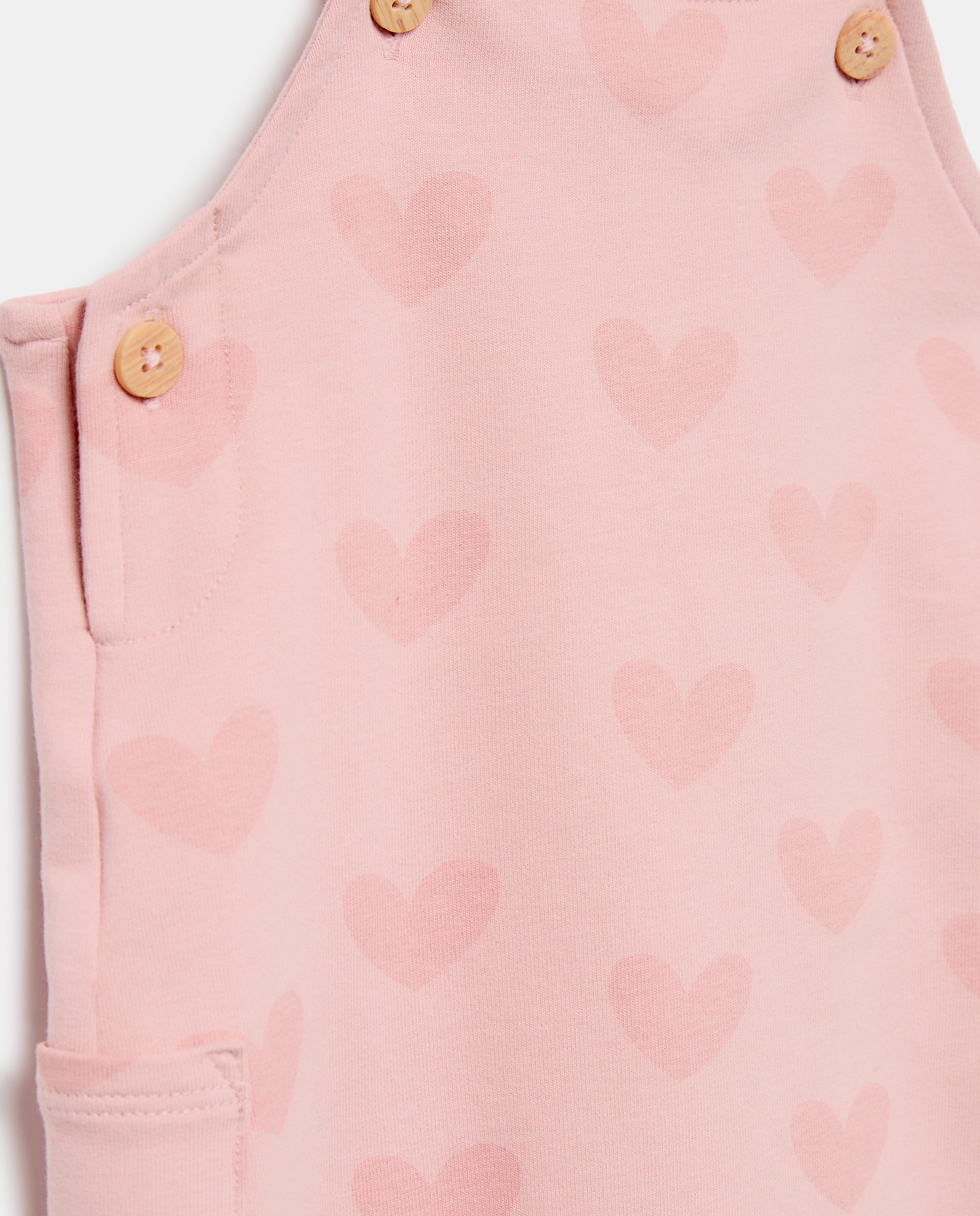 Jardineiras de Bebé em Felpa com All Over Print Baby El Corte Inglés Rosa-3