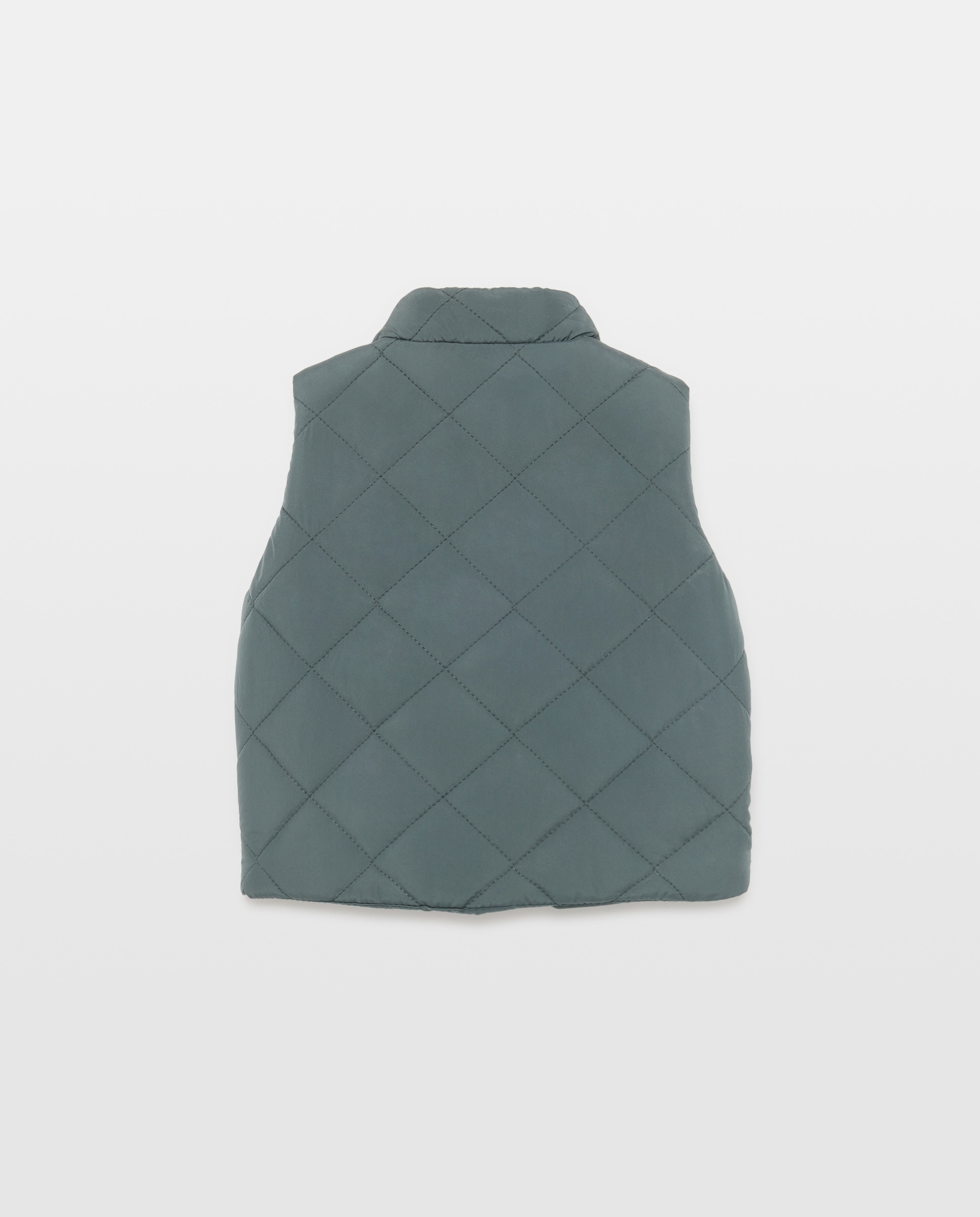 Chaleco de bebé acolchado cuello pana 580 Musgo-2