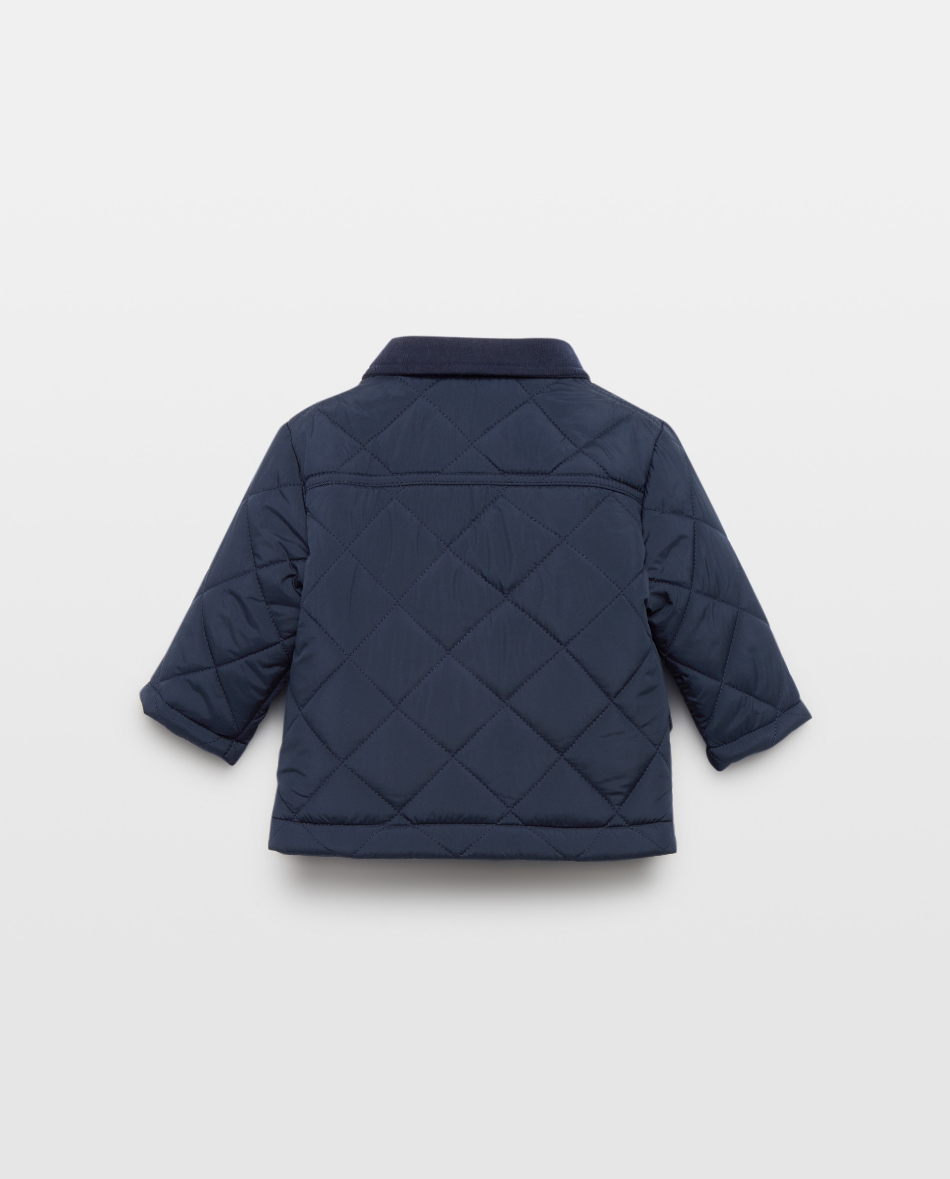 Parka de bebe acolchado cuello pana Azul marino-2