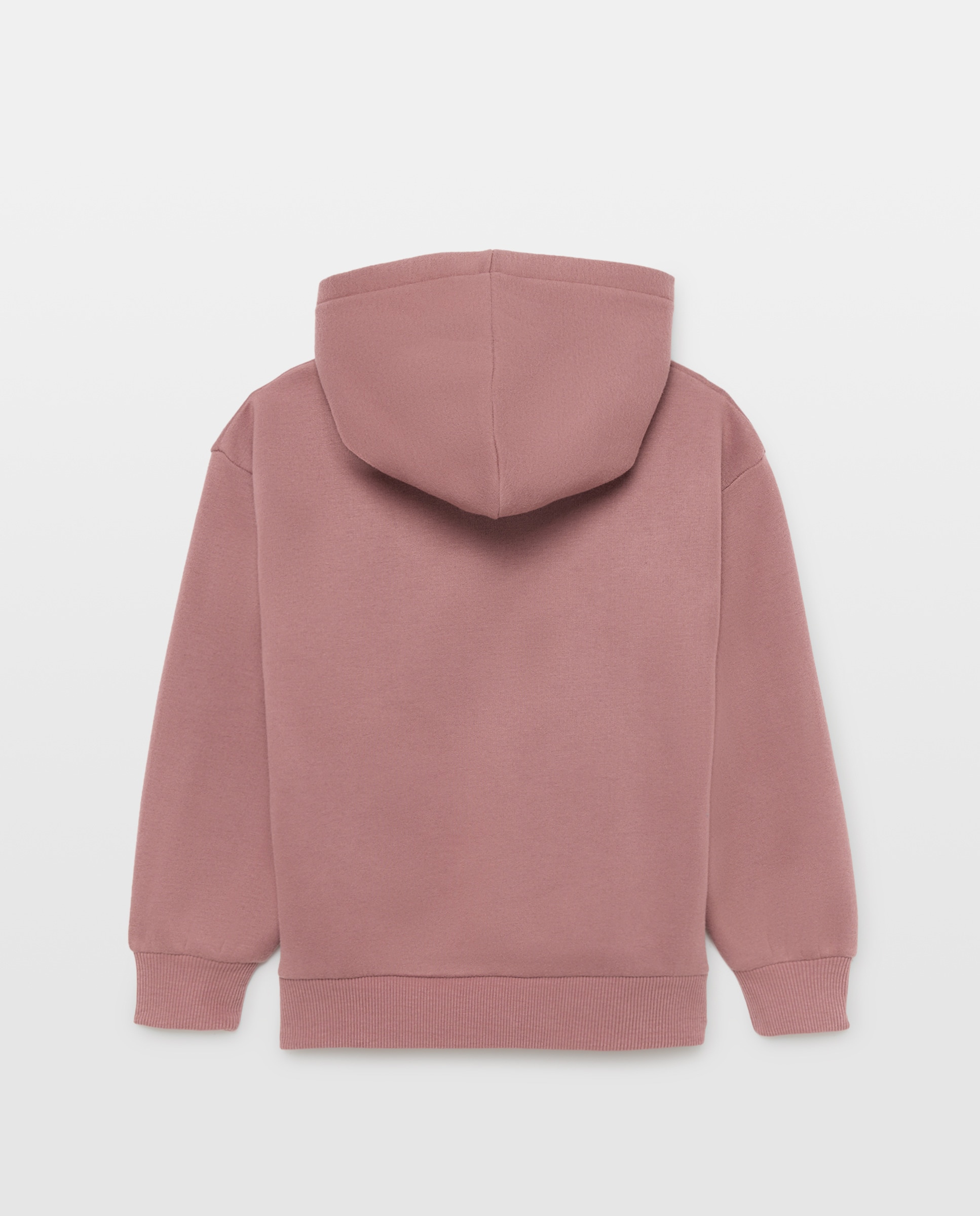 Sudadera de niño estampada lavada con capucha y cremallera 291 Berenjena-2