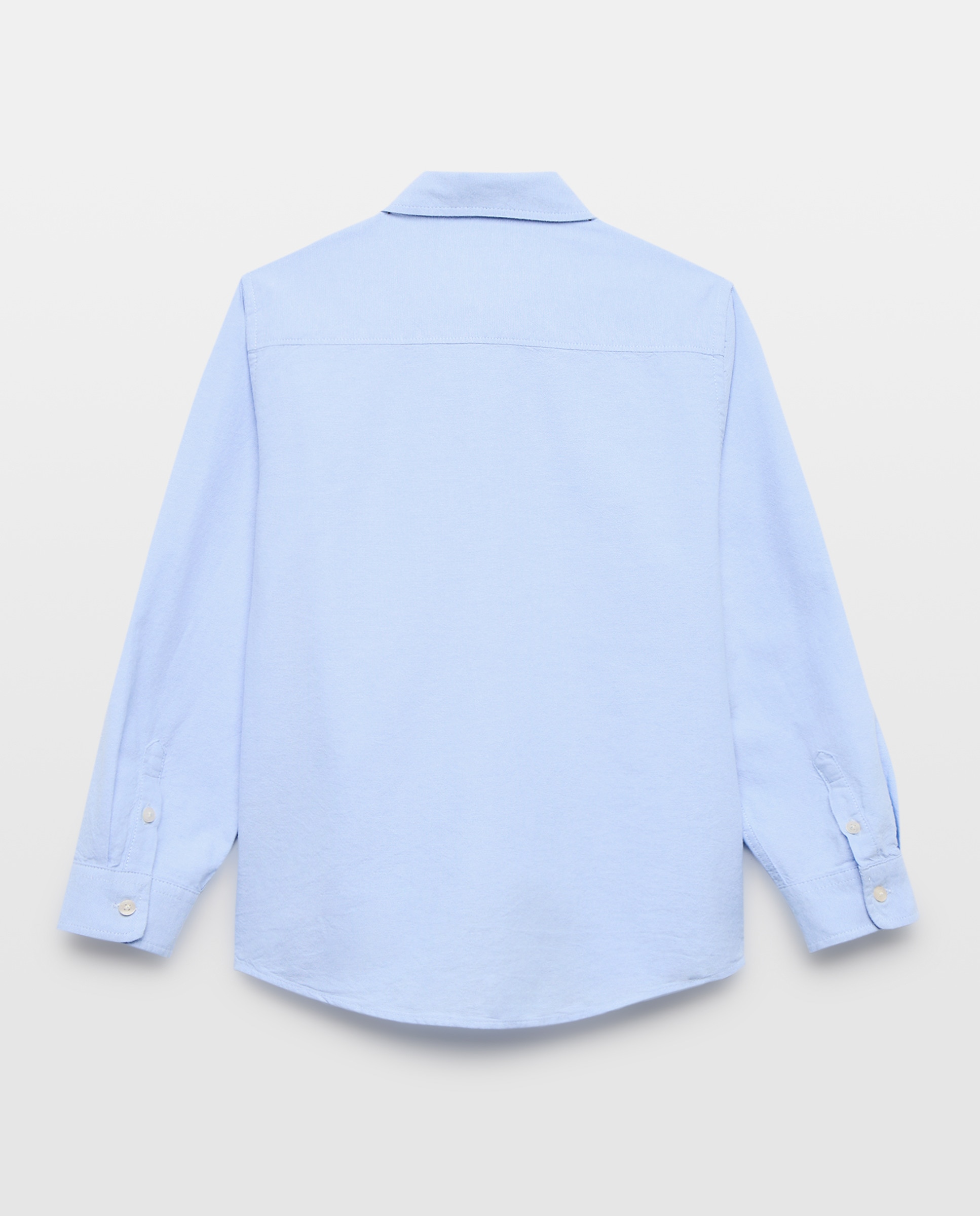 Camisa de niño oxford lisa 410 Azul claro-2
