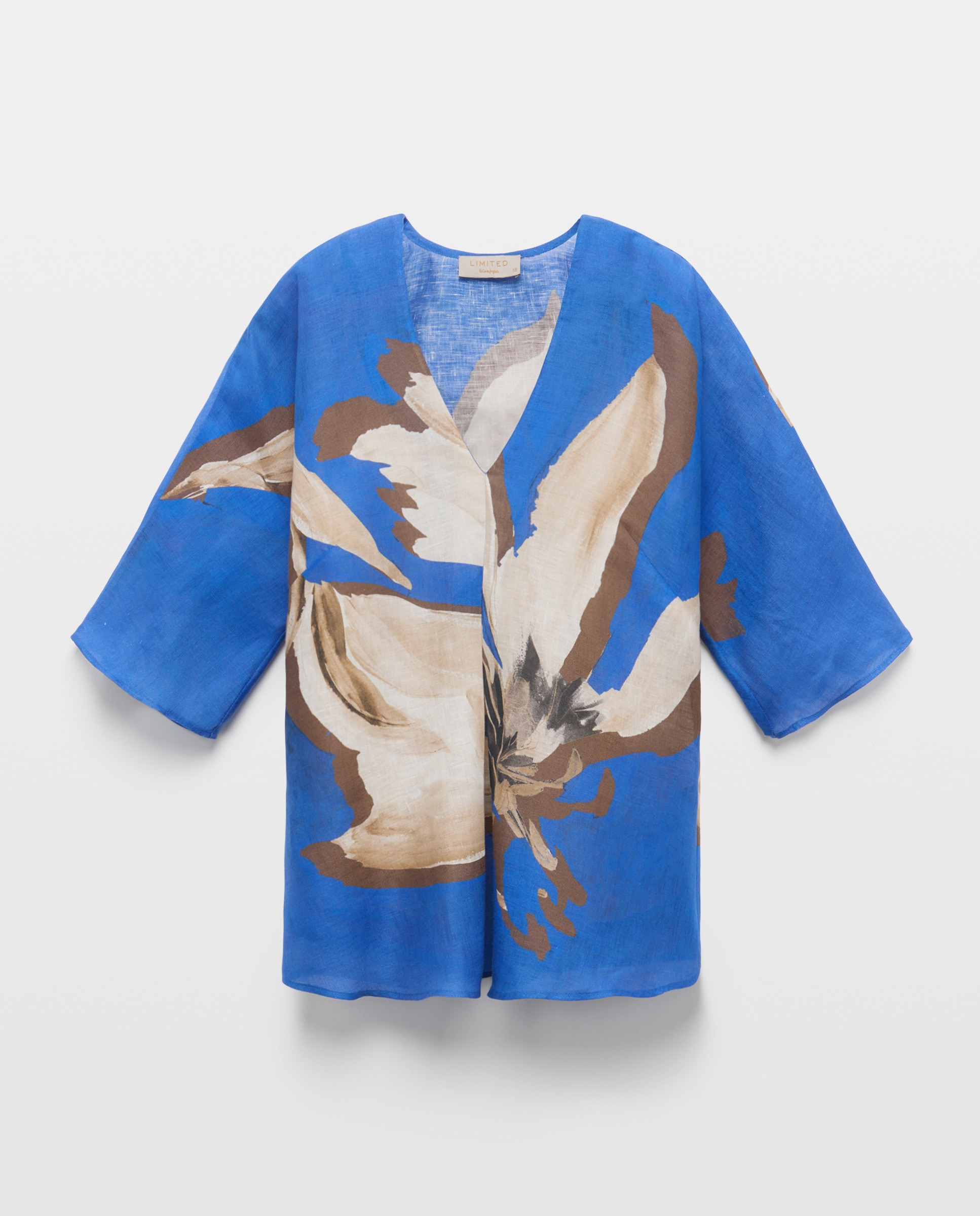 Imagem 0 de Blusa com Decote em Bico e Estampado Floral