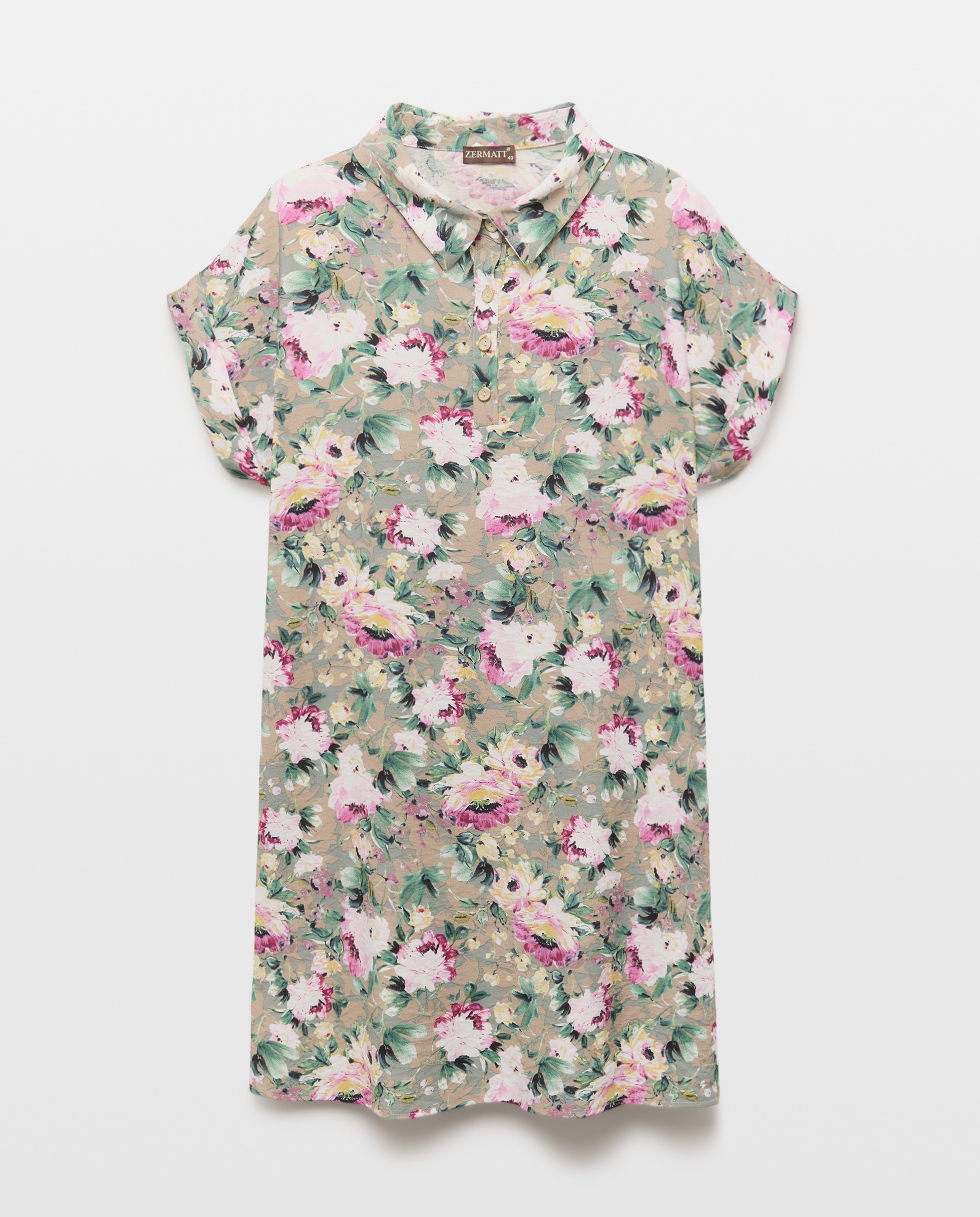 Imagem 0 de Vestido estampado de manga curta
