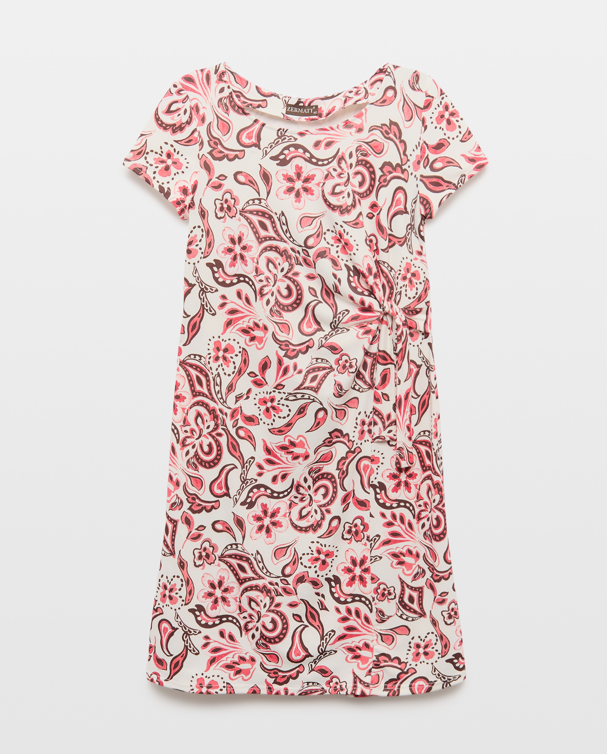 Imagem 0 de Vestido Estampado com Manga Curta