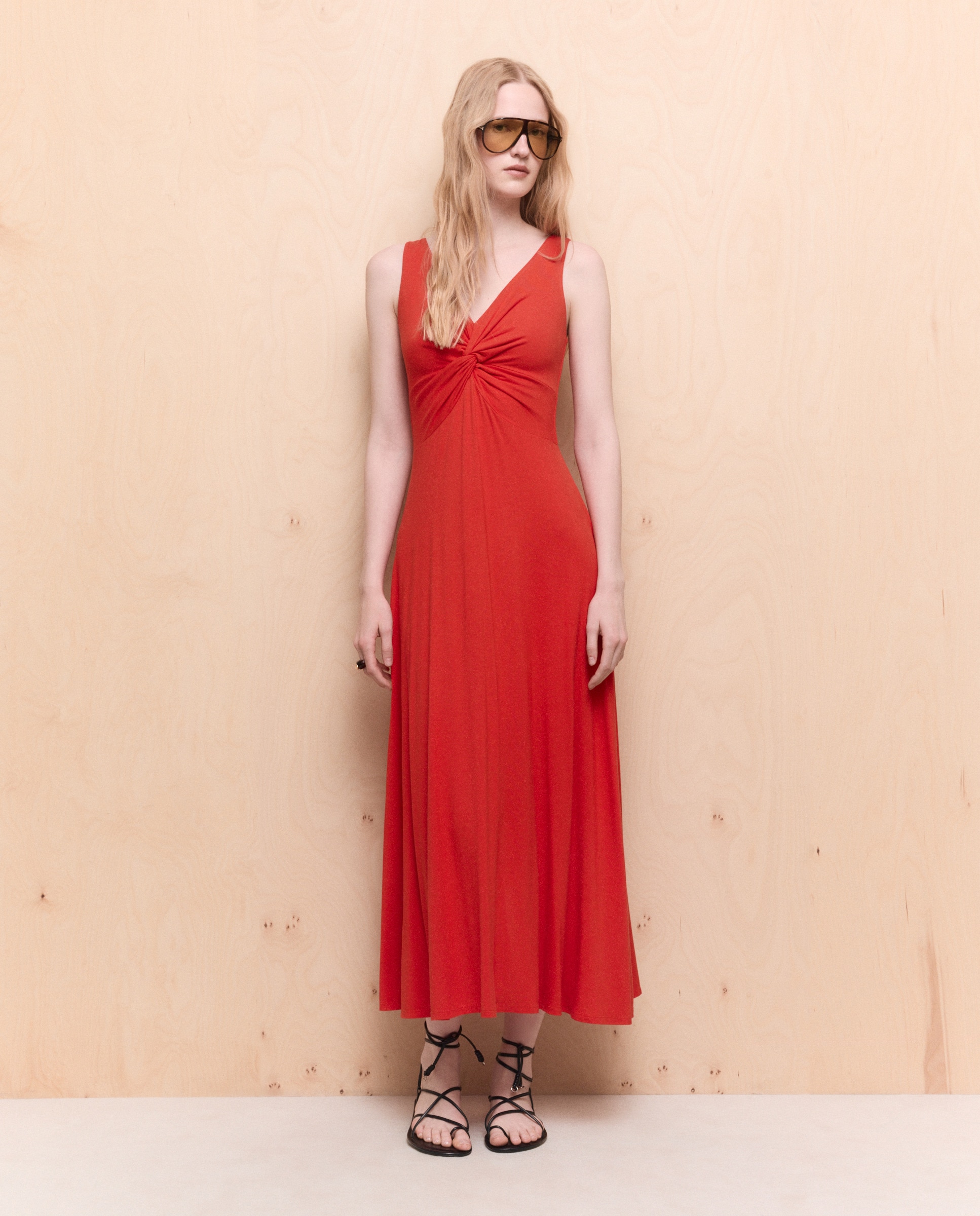 Vestido Midi de Alças 600 Vermelho-1
