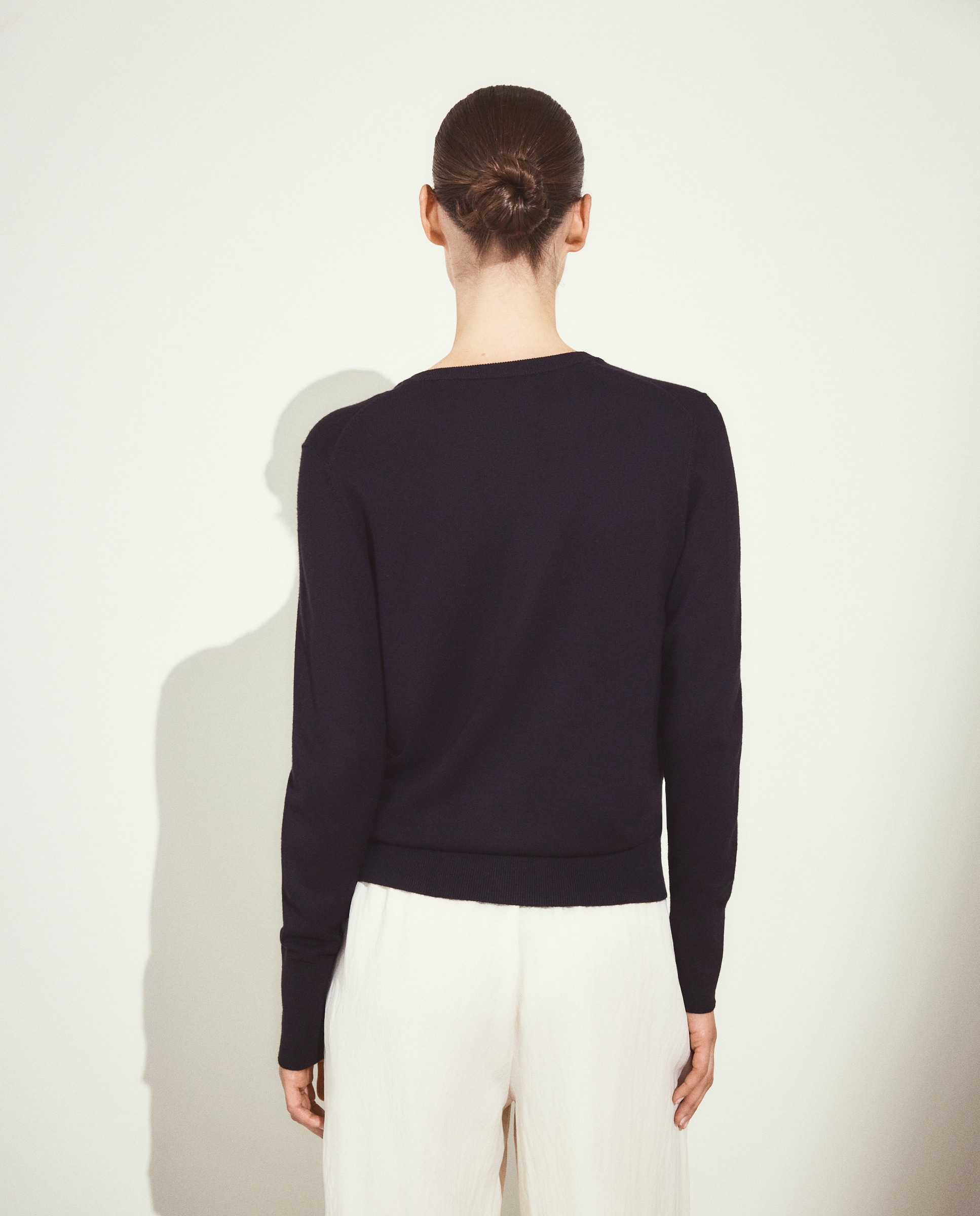 Casaco de Viscose Liso Básico Preto-3