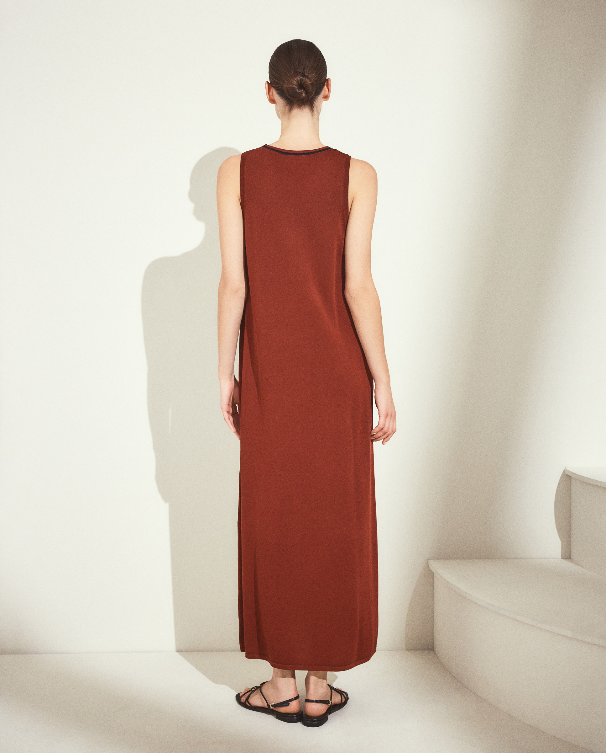 Vestido sin manga tricot largo - Woman El Corte Inglés - 770 Terracota 770 Terracota-3