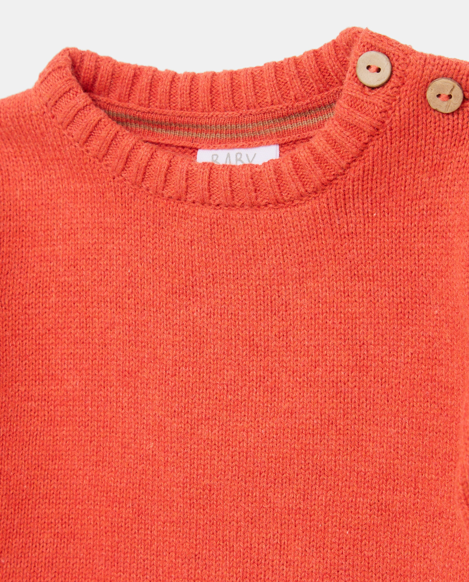 Camisola de Malha Básica Lisa de Bebé Baby El Corte Inglés 660 Laranja-3