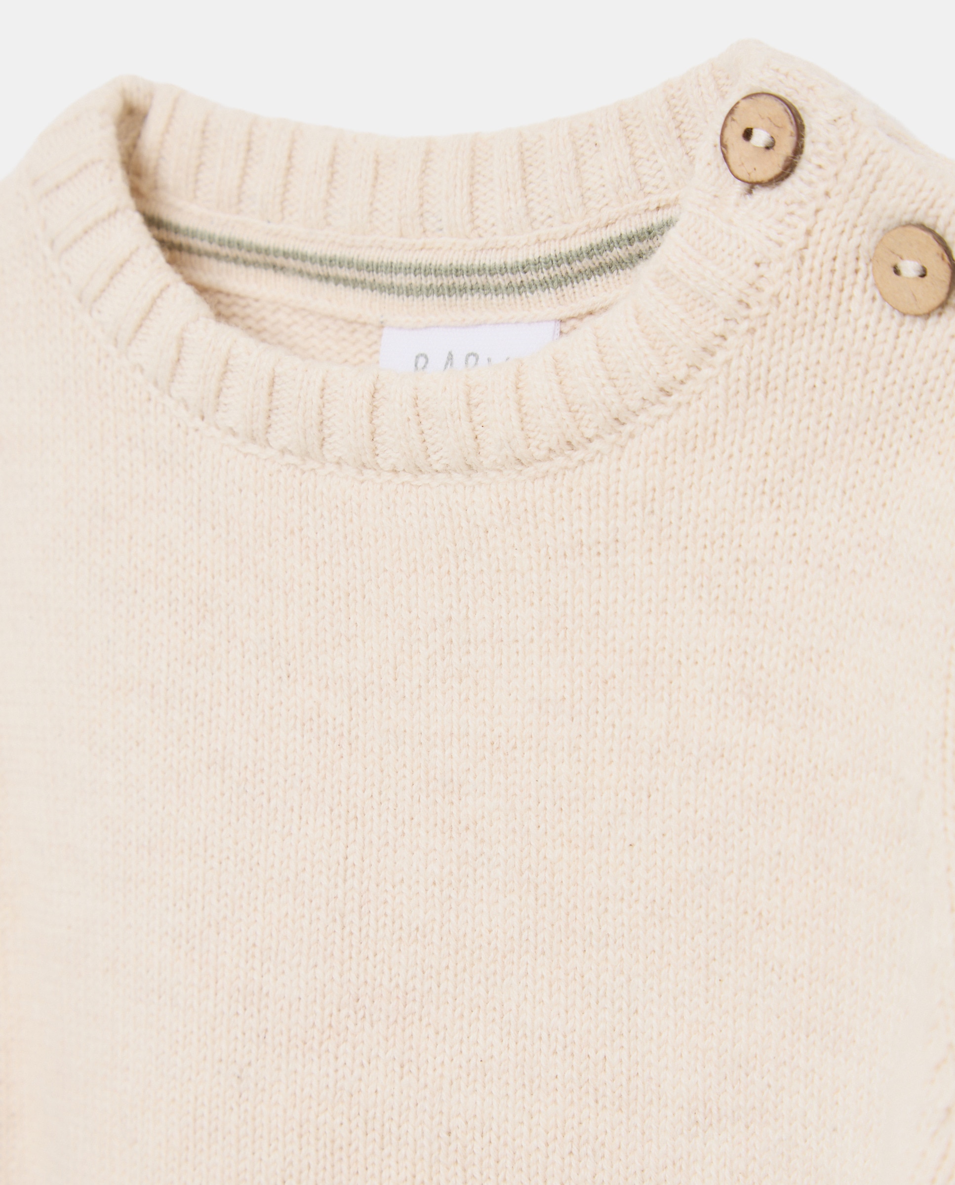 Camisola de Malha Básica Lisa de Bebé Baby El Corte Inglés 120 Cru-3