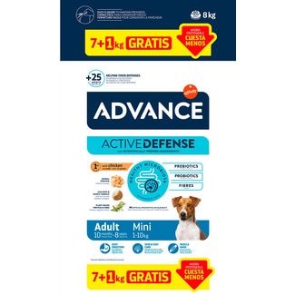 Ração Para Cão Advance Mini Adulto Frango 7+1kg embalagem 8 kg - Advance