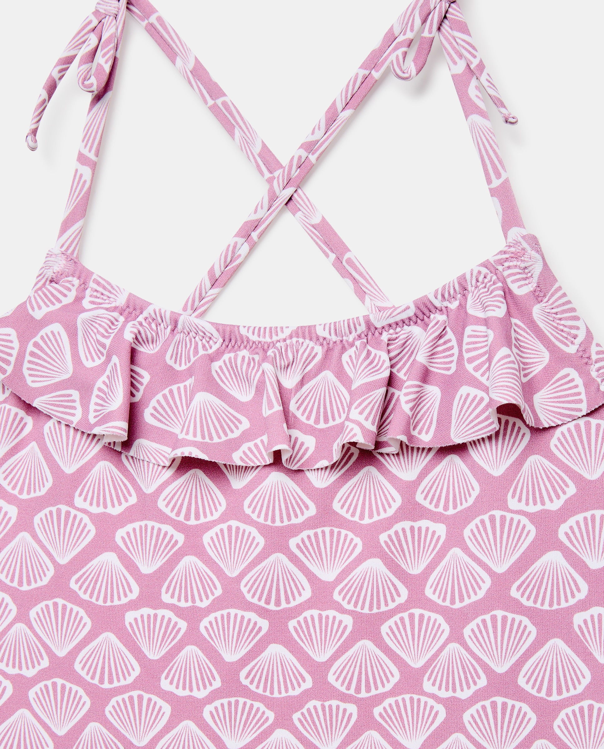 Bañador niña básico conchas 200 Rosa-3