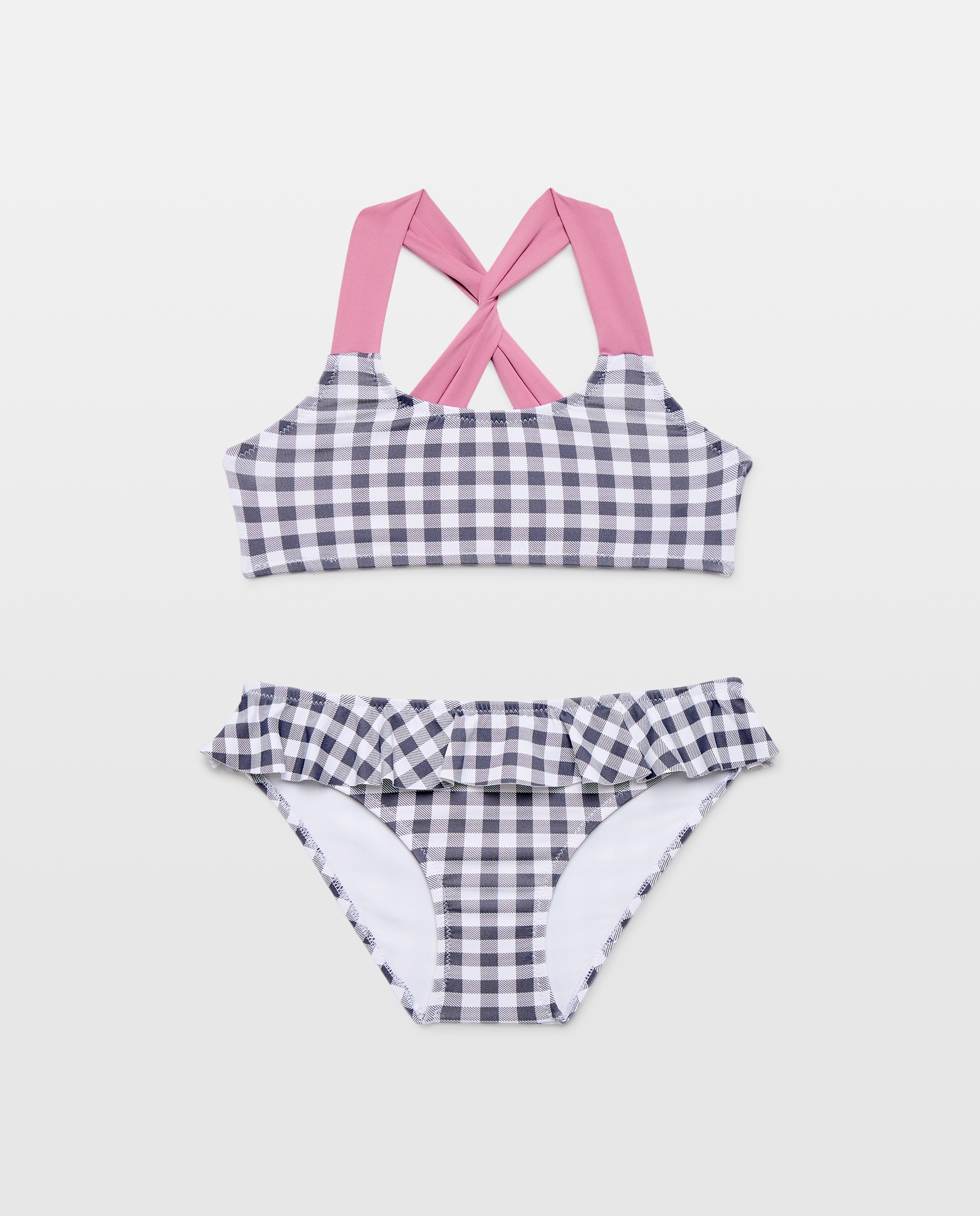 Imagen 0 de Bikini niña nudo vichy