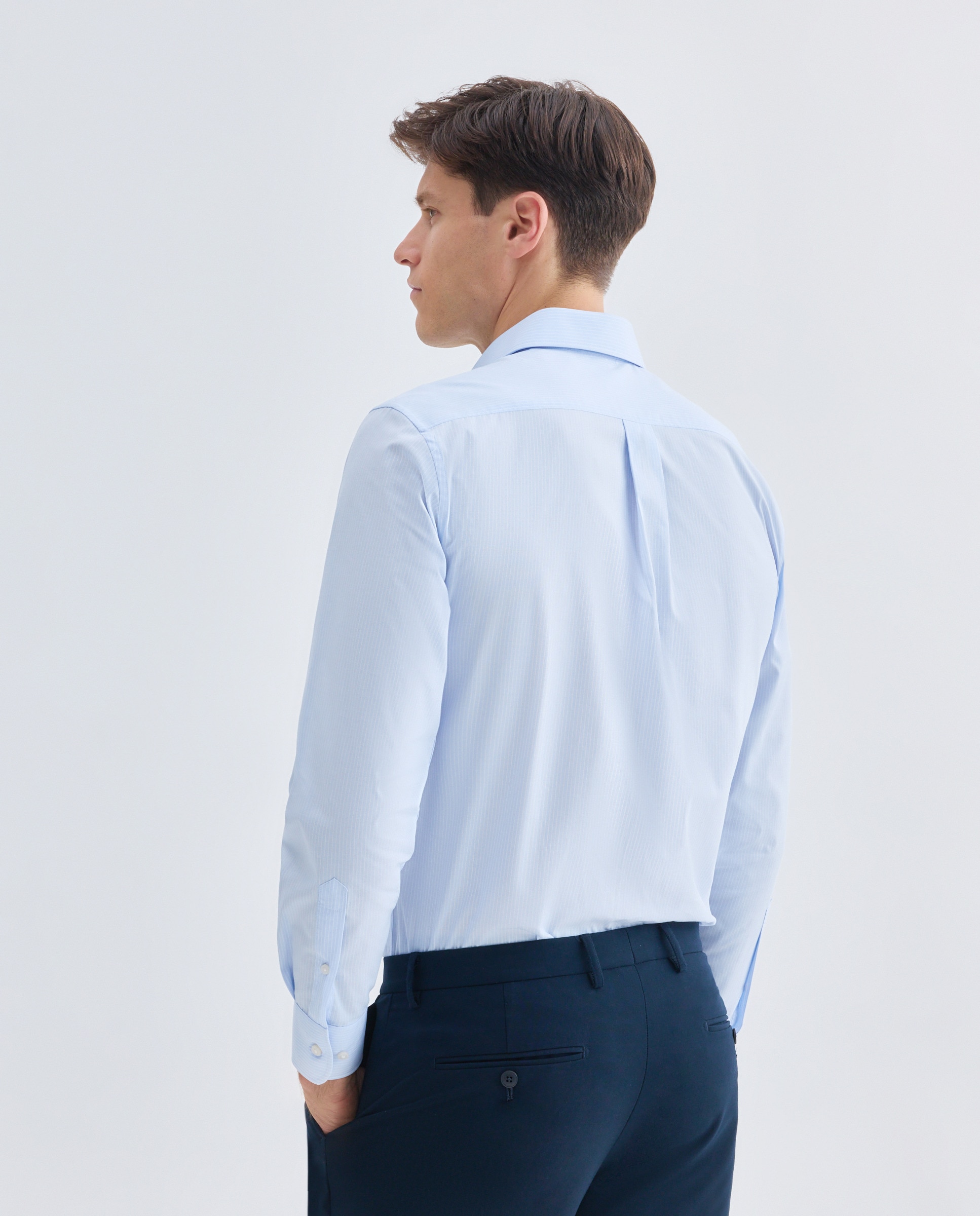 Camisa vestir hombre facil plancha classic fit 400 Azul-3