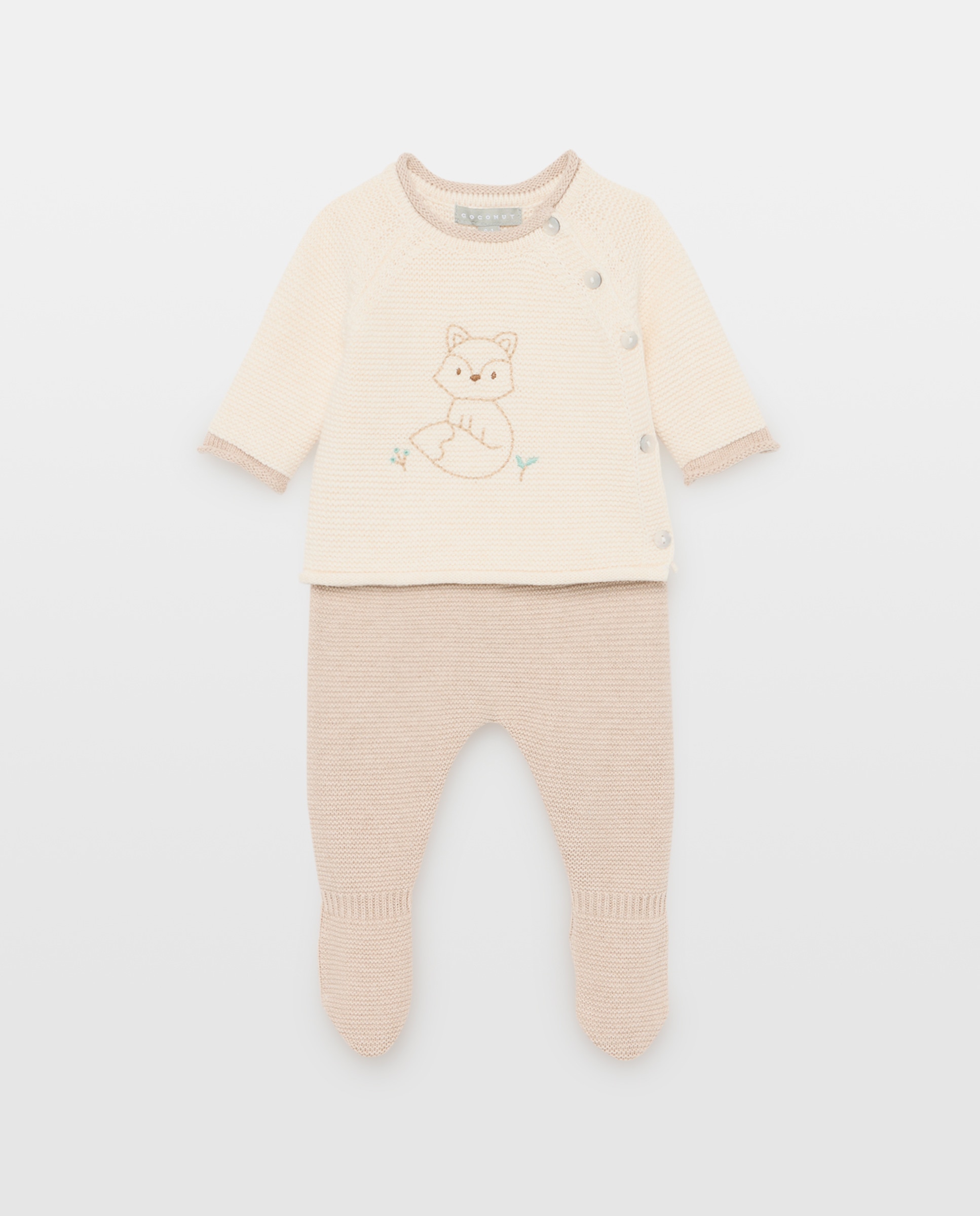 Imagem 0 de Conjunto de Tricot de Bebé com Manga Comprida e Pesponto Bordado
