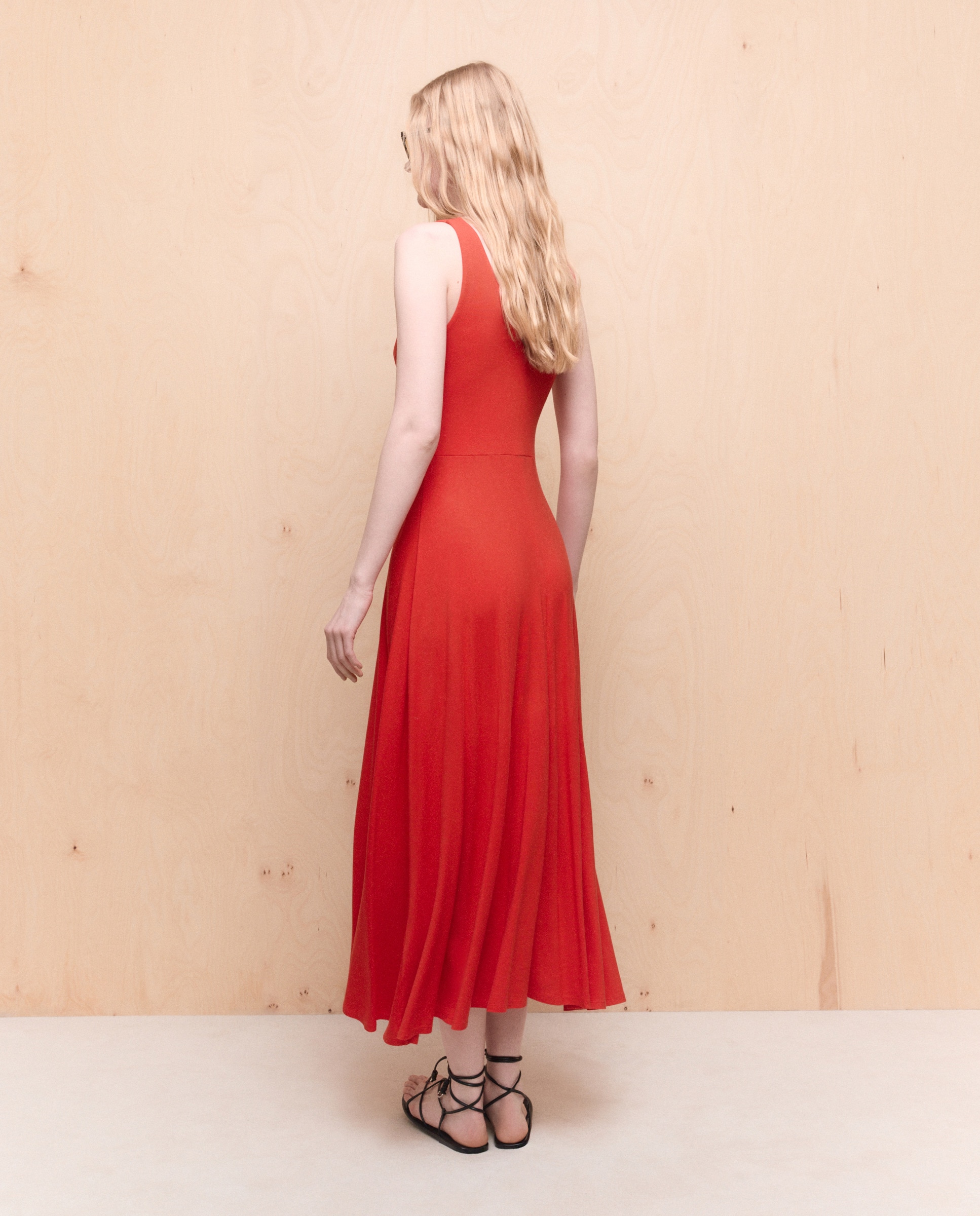 Vestido Midi de Alças 600 Vermelho-3