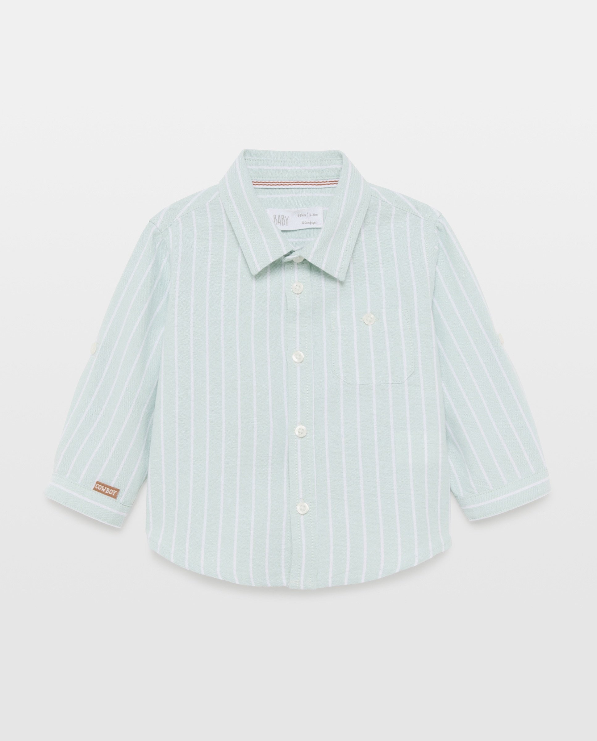Imagem 0 de Camisa Oxford de Bebé às Riscas com Manga Comprida