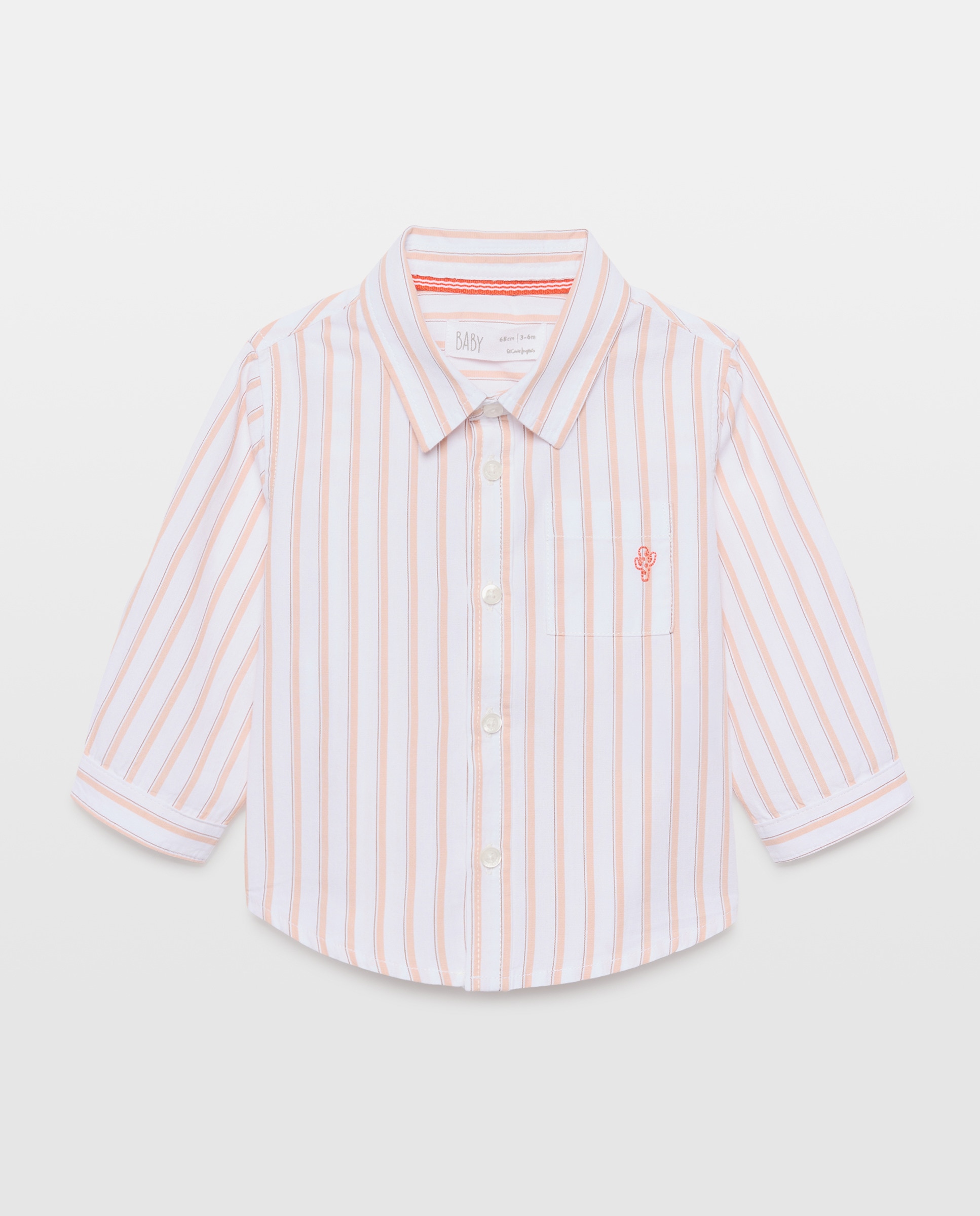 Imagem 0 de Camisa de Bebé em Popelina às Riscas com Manga Comprida
