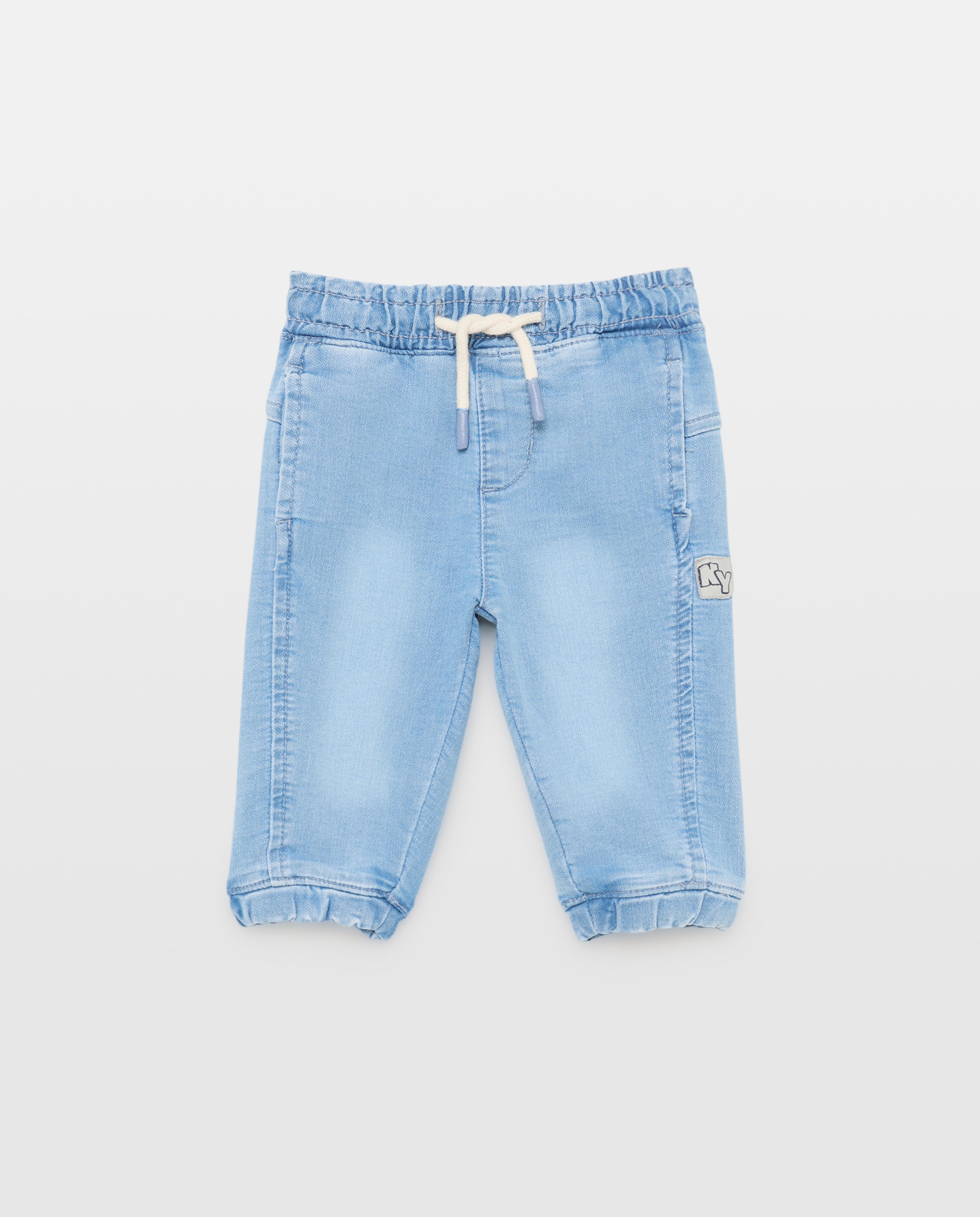 Pantalón denim felpa jogger de bebé - Baby El Corte Inglés - Cerúleo Cerúleo-1