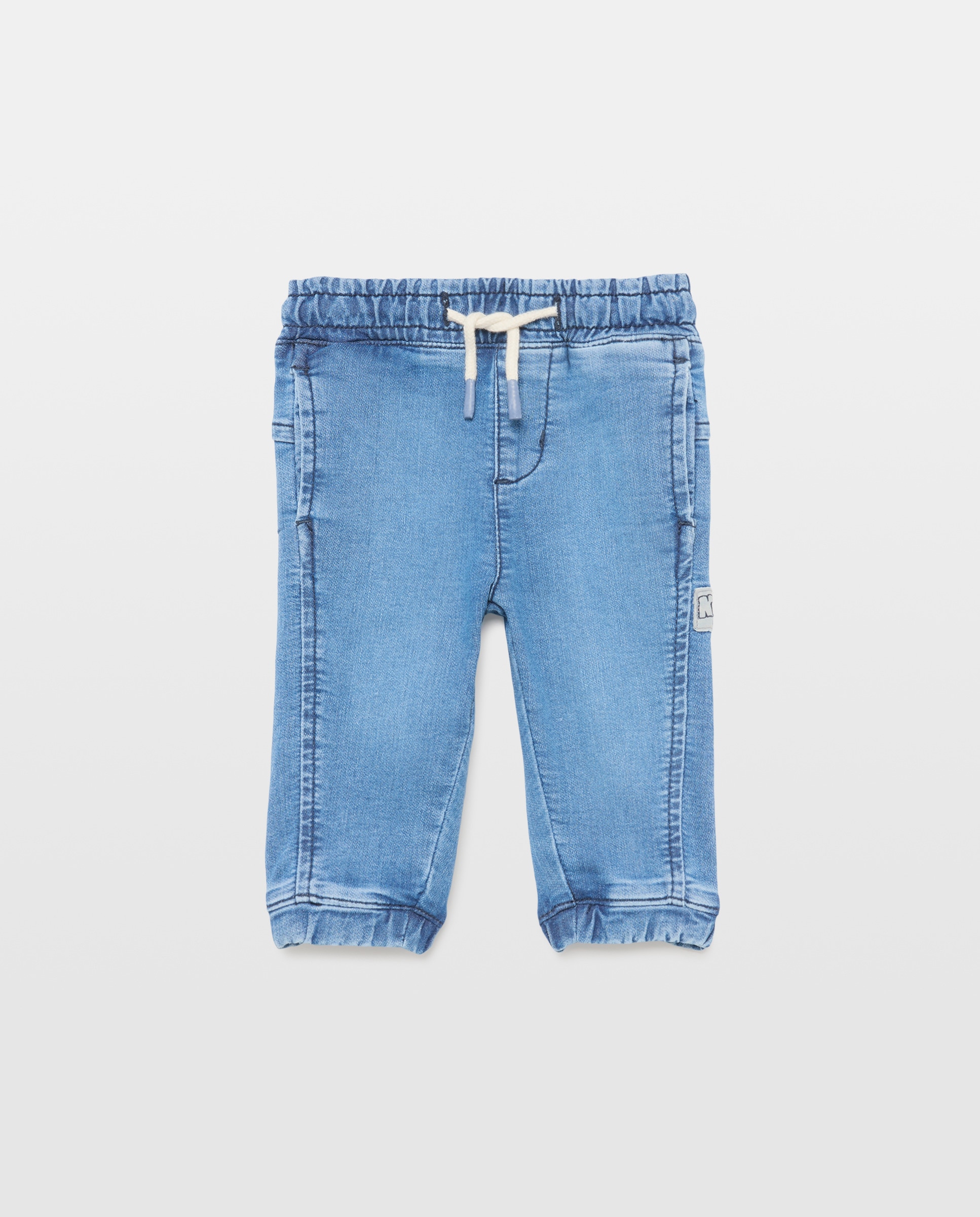 Pantalón denim felpa jogger de bebé - Baby El Corte Inglés - Azul pálido Azul pálido-1