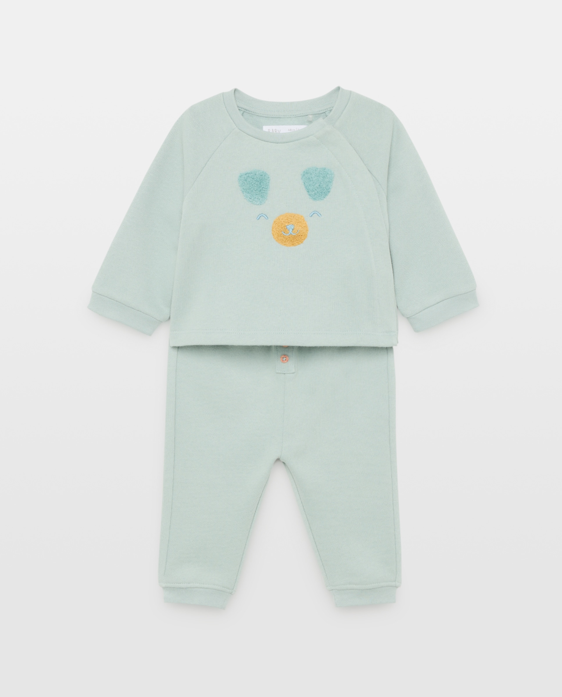 Conjunto de bebé 2 piezas largo de felpa - Baby El Corte Inglés - 510 Verde claro 510 Verde claro-1