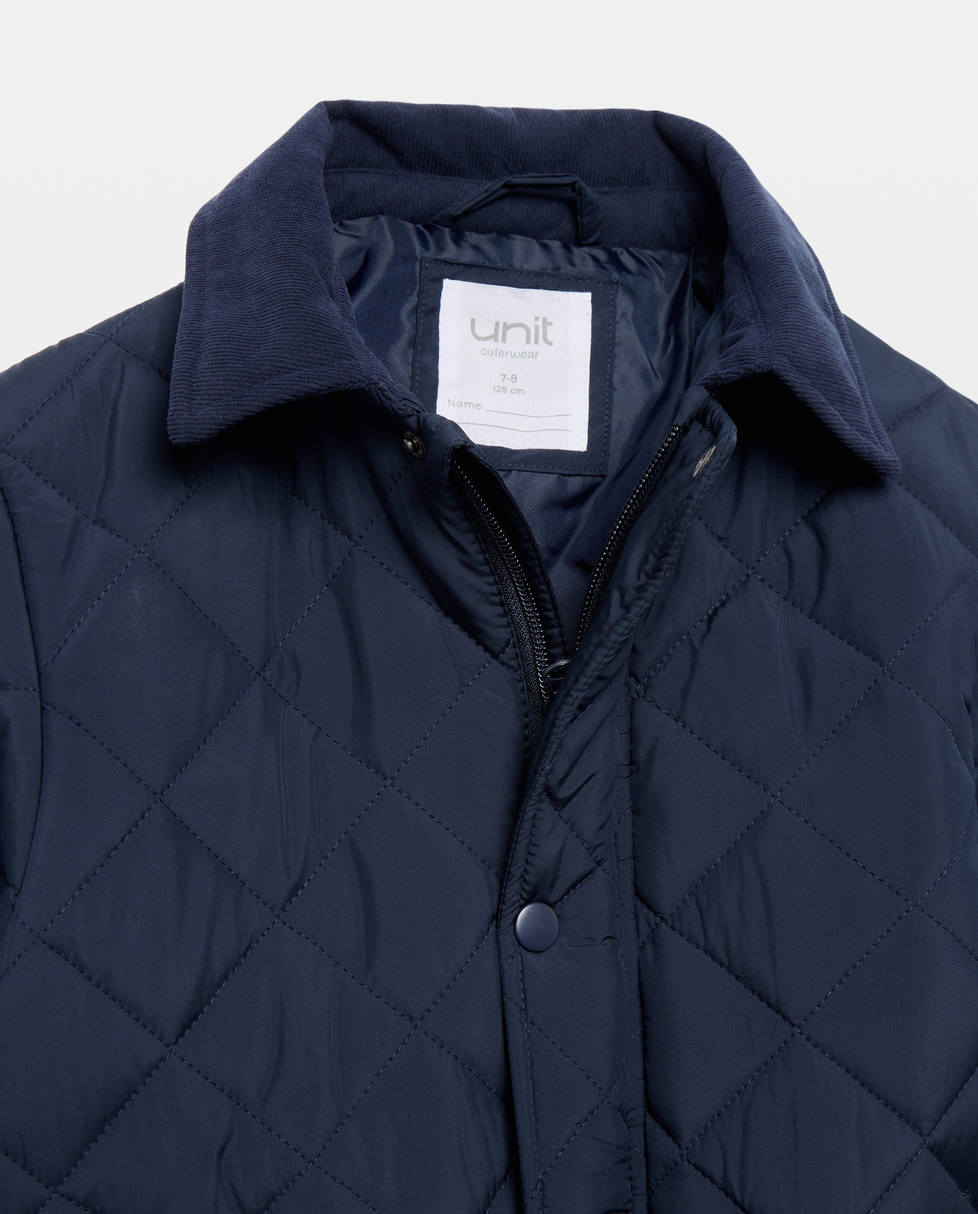 Parka de niño acolchada cuello pana Azul marino-3