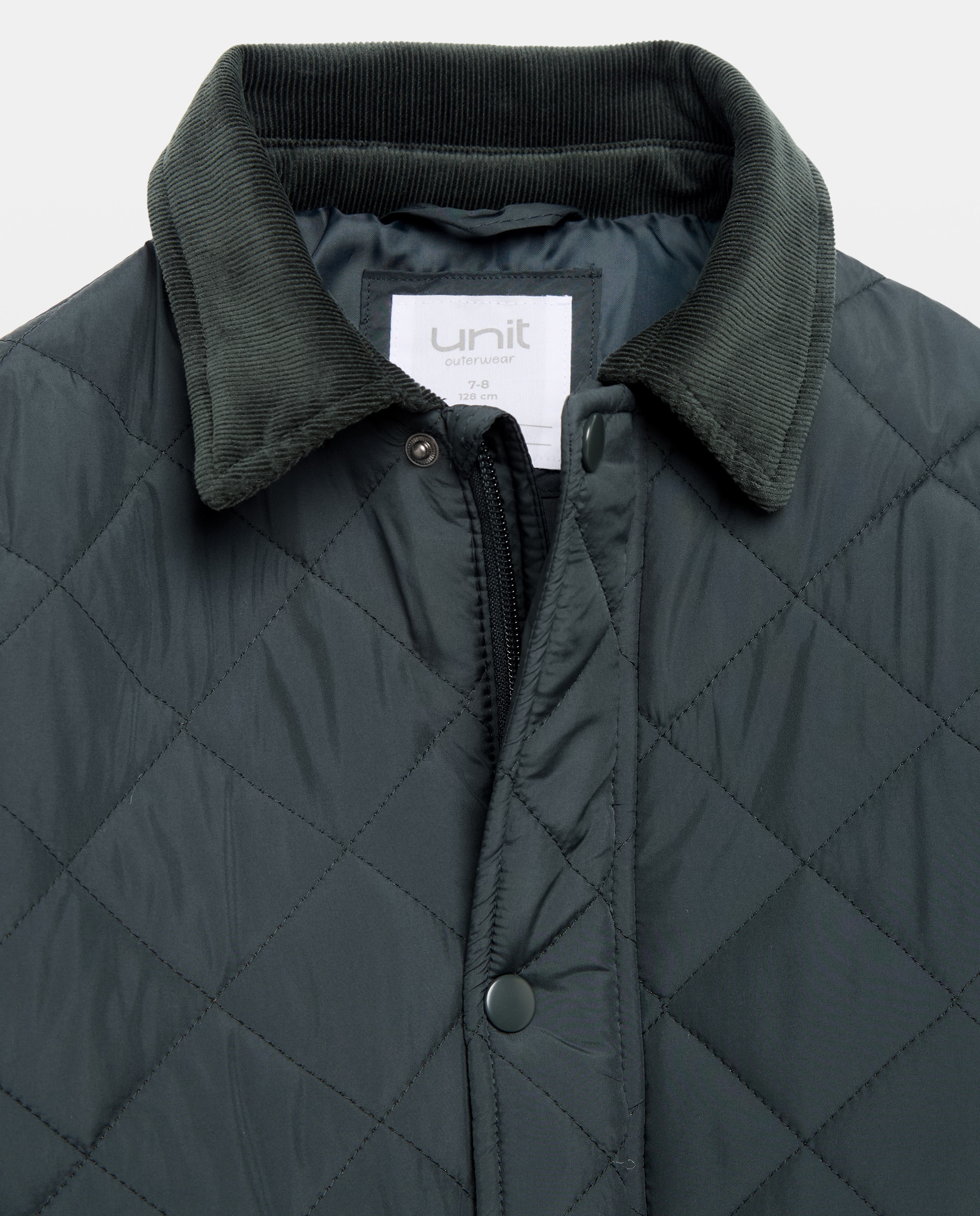 Parka de niño acolchada cuello pana 580 Musgo-3