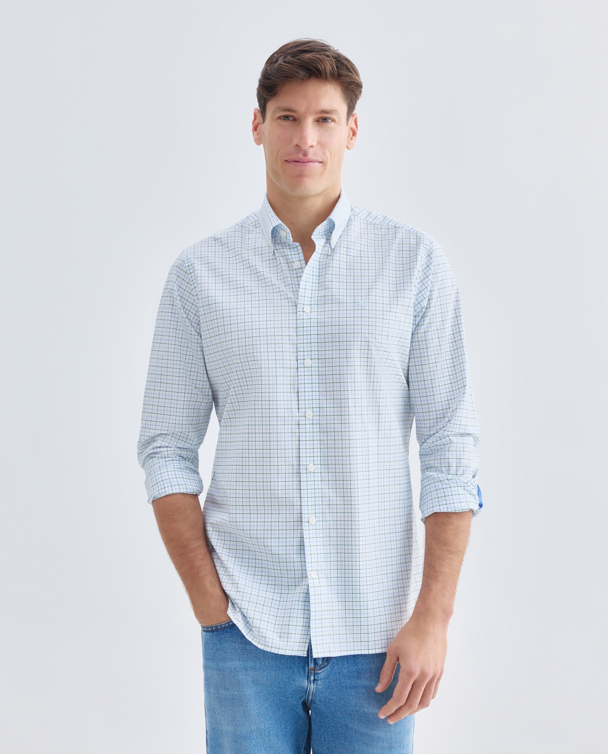 Imagem 0 de Camisa Classic Fit aos Quadrados Tattersall