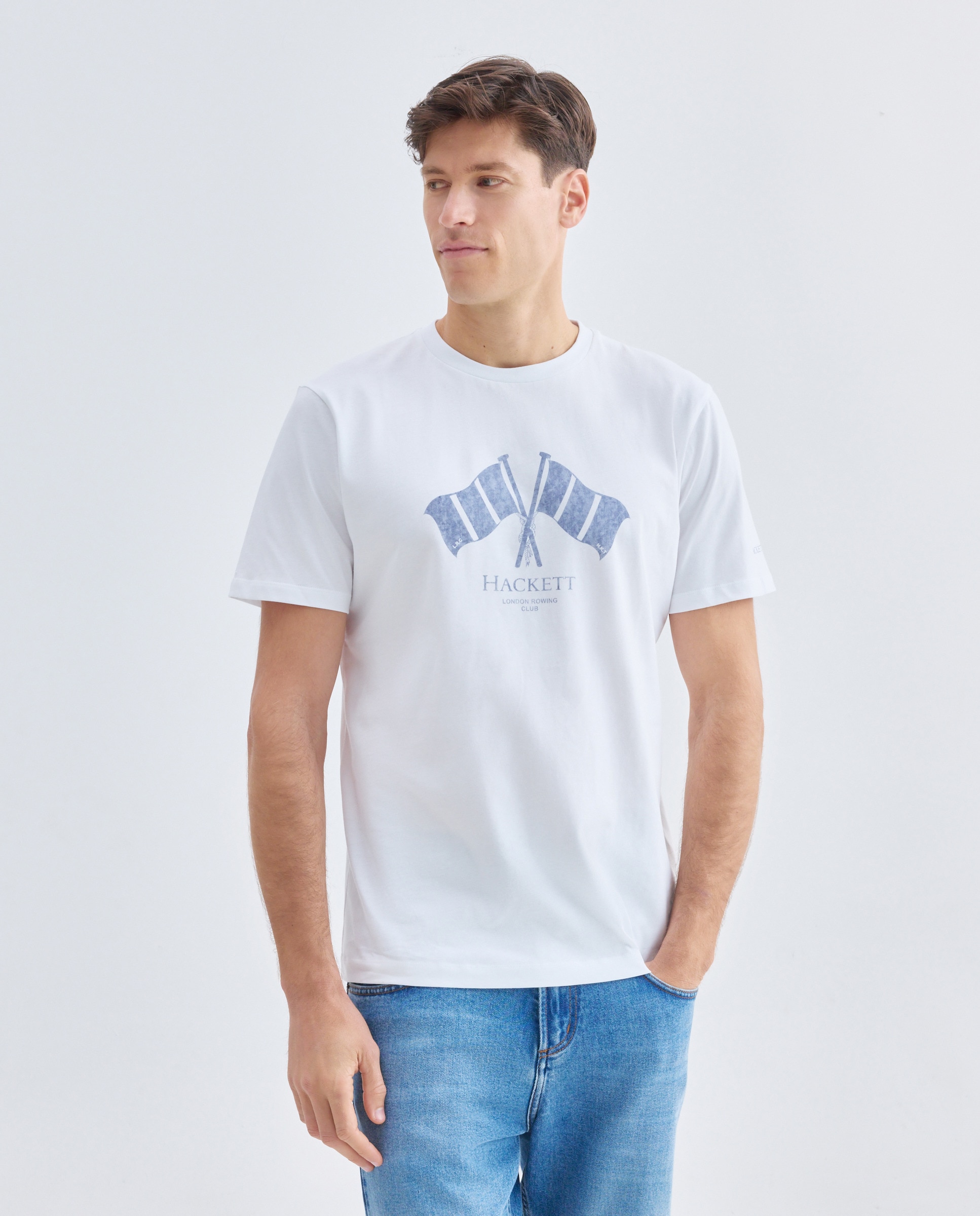 Imagem 0 de T-shirt de Manga Curta com Estampado de Bandeiras