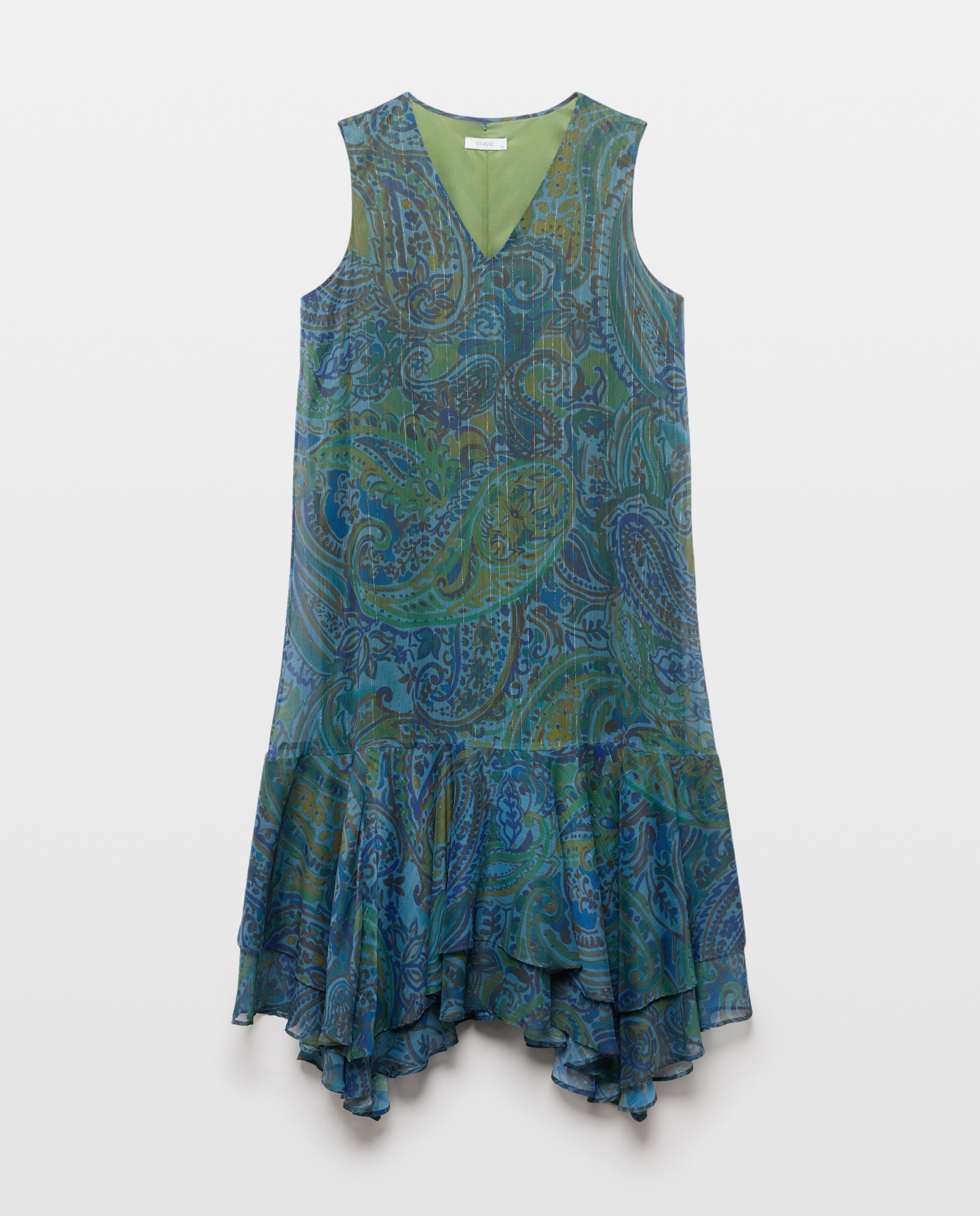 Imagem 0 de Vestido comprido com folhos
